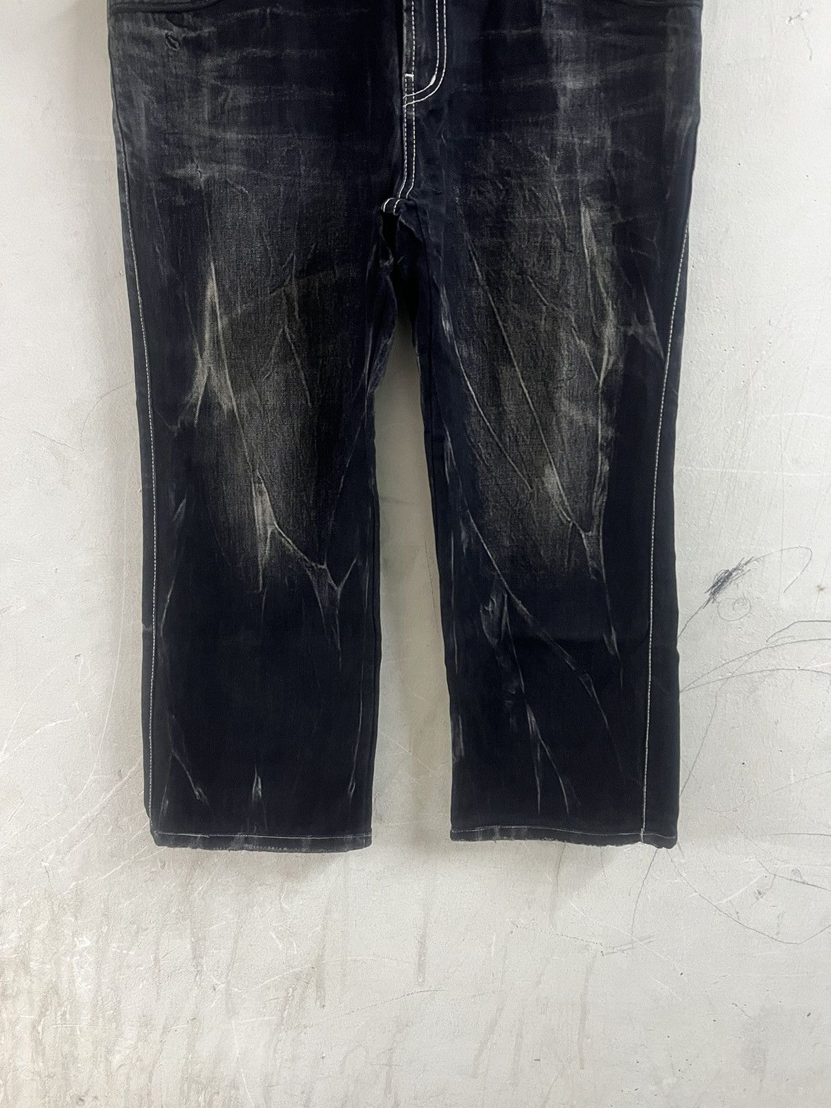 Hysteric Glamour × Japanese Brand BAGGY🔥NEBAJY JEANS DISTRESSED DENIM PANT Size US 37 - 3 Thumbnail