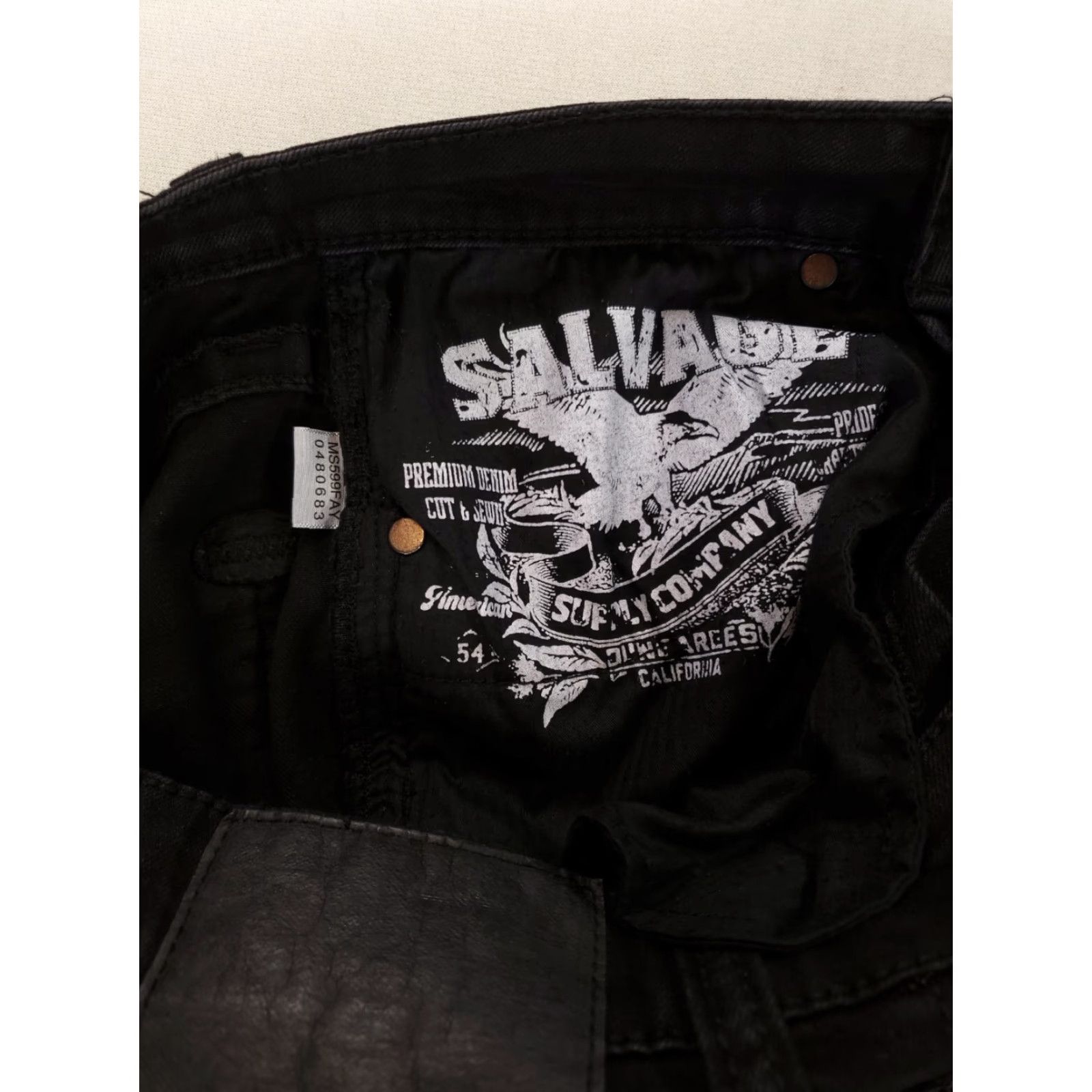 BKE VINTAGE Salvage BKE Buckle Jeans Black Havoc Straight Slim Fit Mens 31 x 34 Size US 31 - 6 Thumbnail
