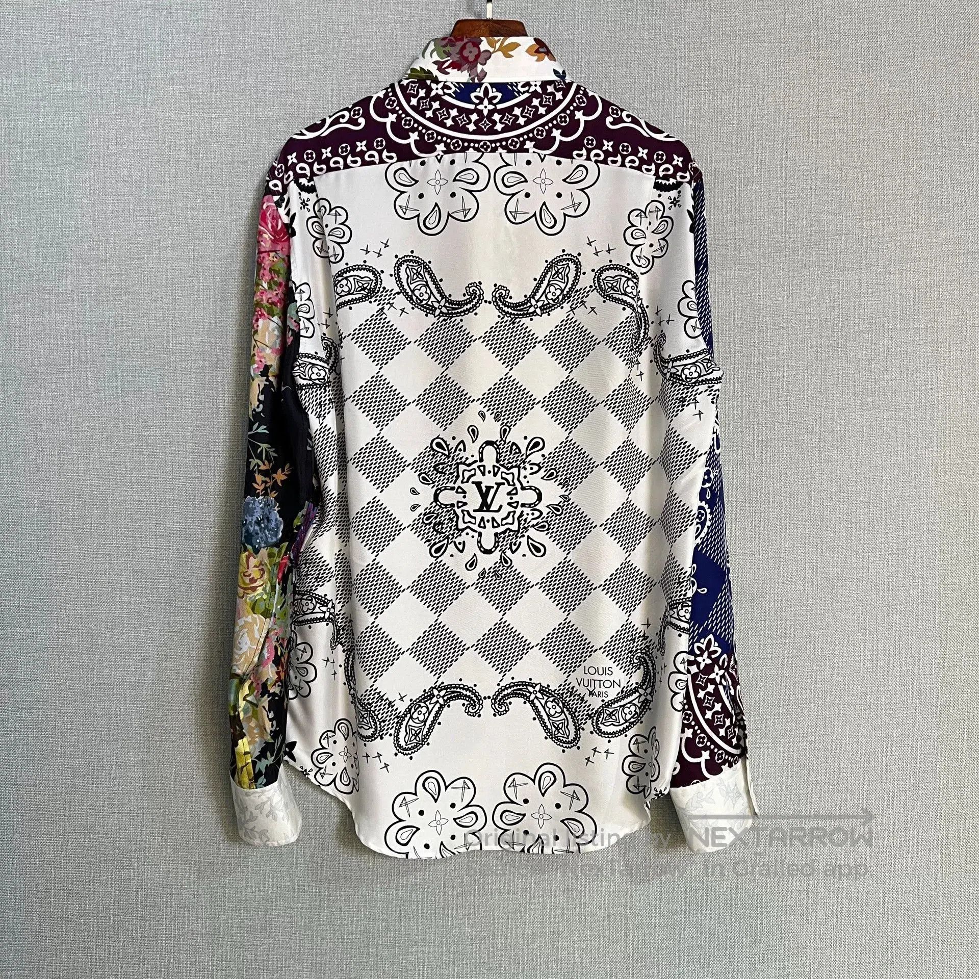 Louis Vuitton Louis Vuitton Floral Monogram Silk Shirt. Size L / US 10 / IT 46 - 2 Thumbnail