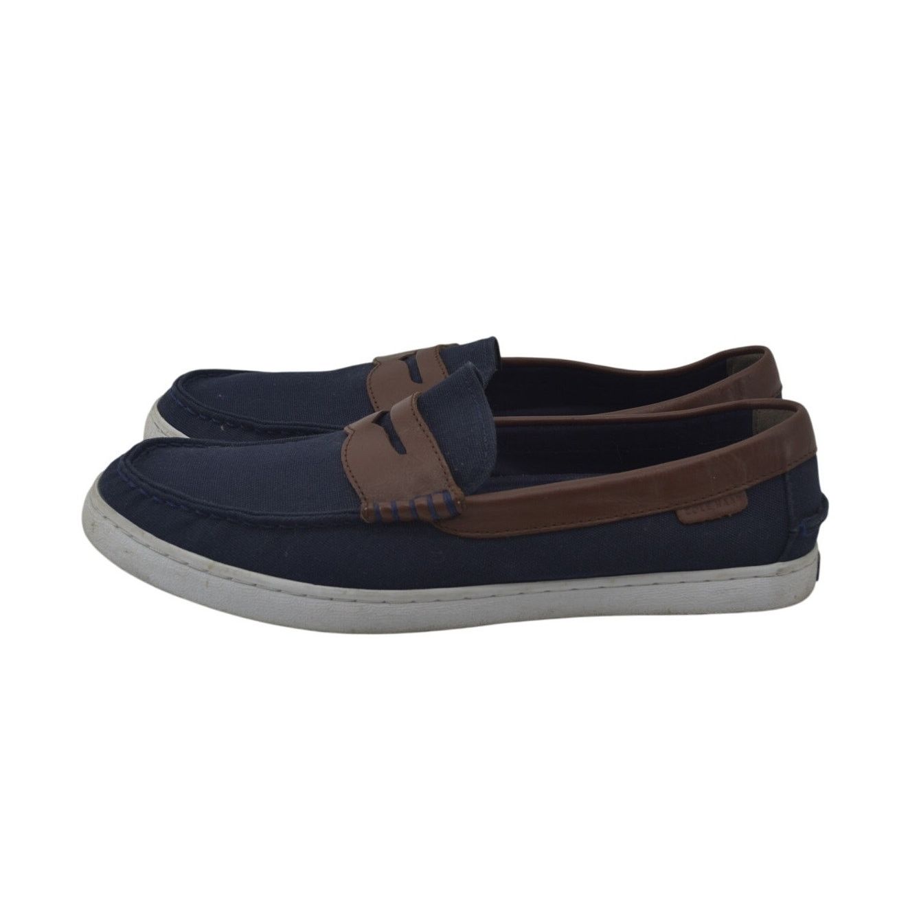 Cole Haan Cole Haan Nantucket Loafer Navy Blue Canvas Sneakers Sz 10M Size US 10 / EU 43 - 1 Thumbnail