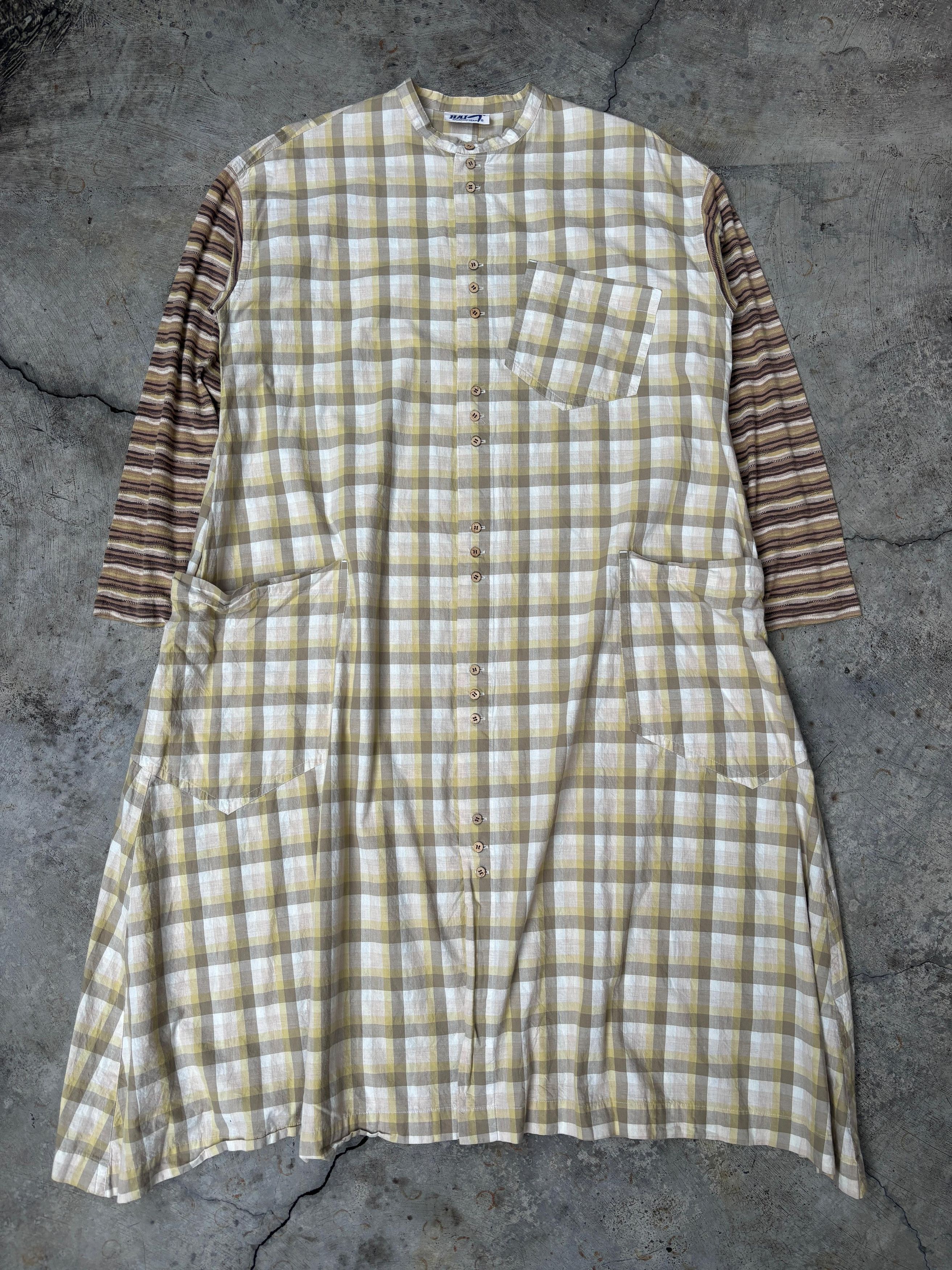 Hai Sporting Gear × Issey Miyake × Vintage Hai Sporting Gear Issey Miyake tunic blouse plaid check Size M / US 6-8 / IT 42-44 - 9 Thumbnail