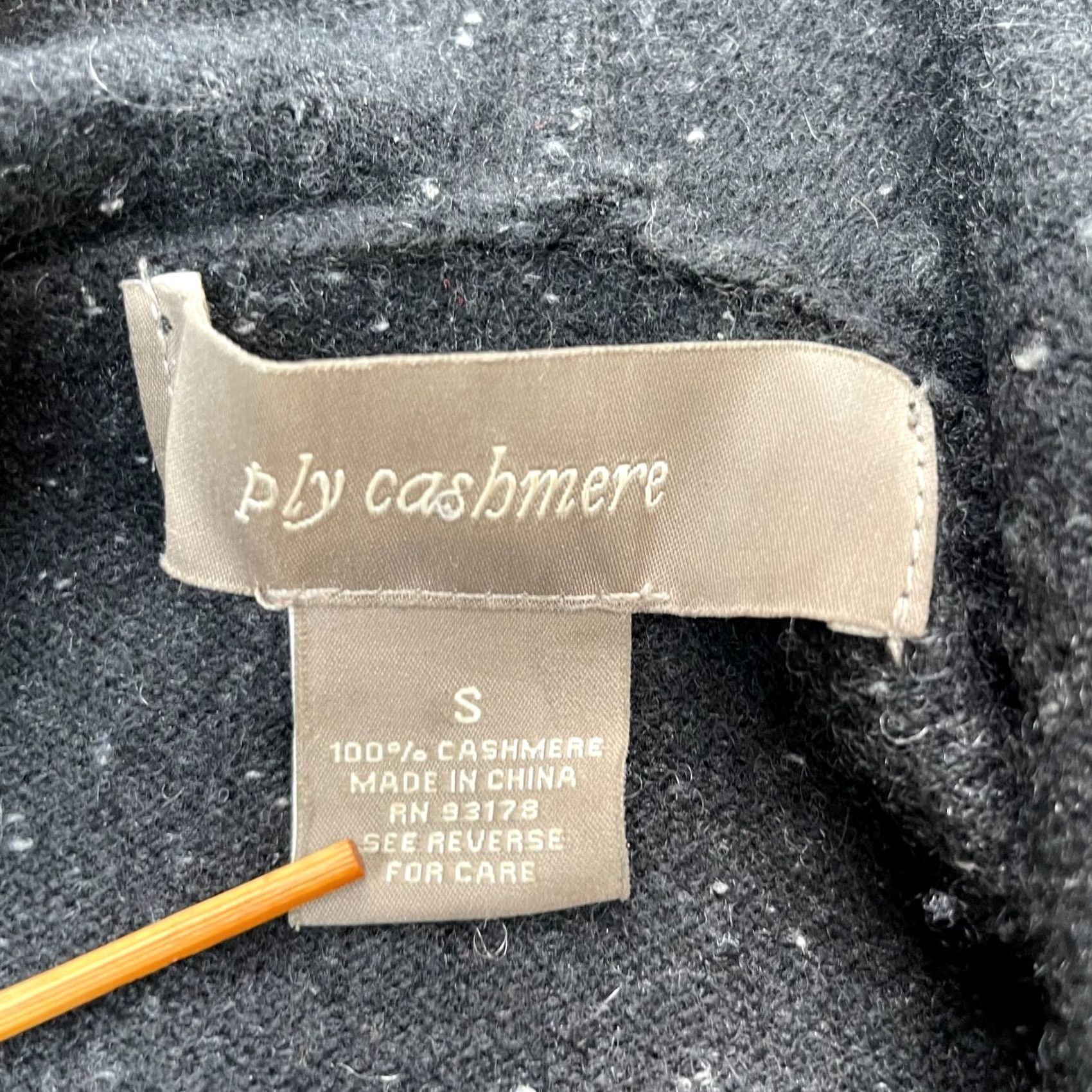 Vintage Ply Cashmere Sweater Women Small Black Cardigan Pockets Hooded Open Front Long Size S / US 4 / IT 40 - 4 Thumbnail