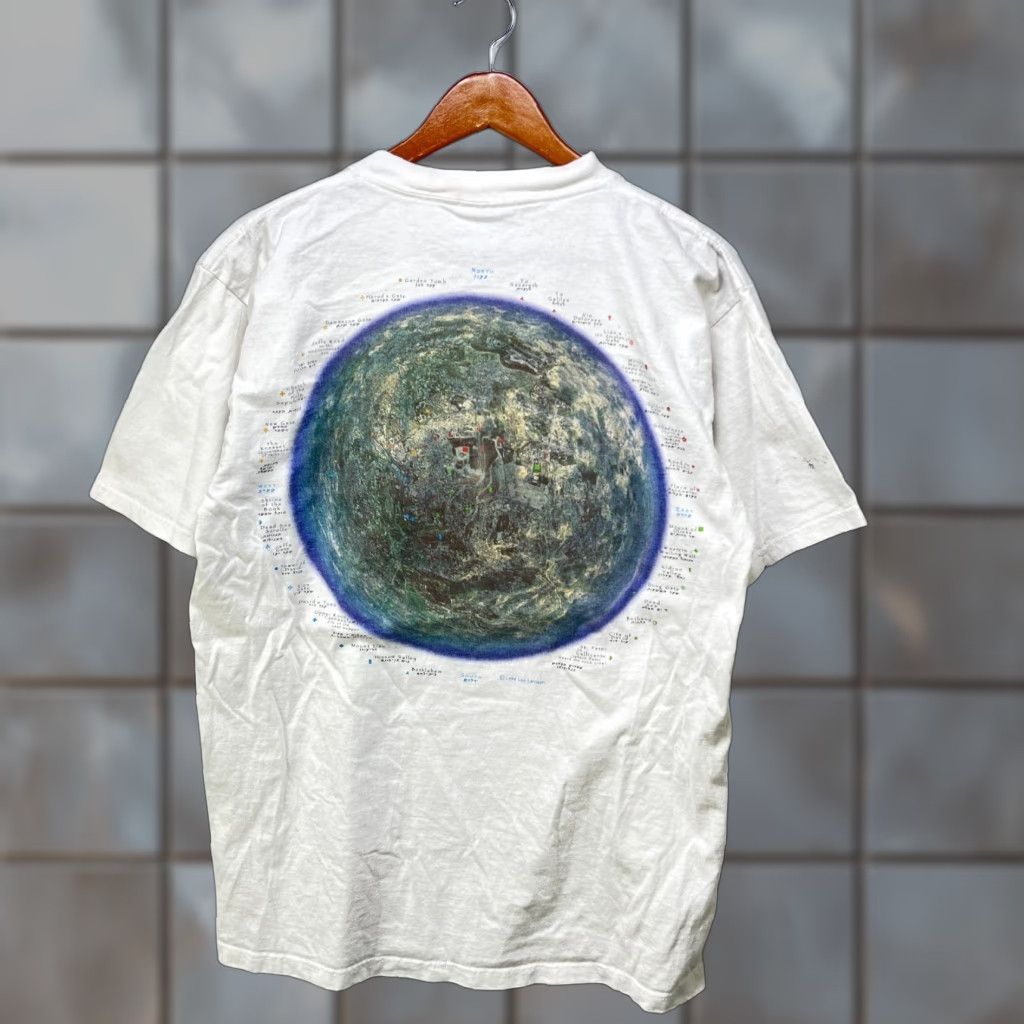 Vintage VINTAGE Jerusalem Earth Hebrew Jewish Israel T Shirt Large Mens White Cotton Short Sleeve Crew Neck 90s Size US L / EU 52-54 / 3 - 1 Thumbnail