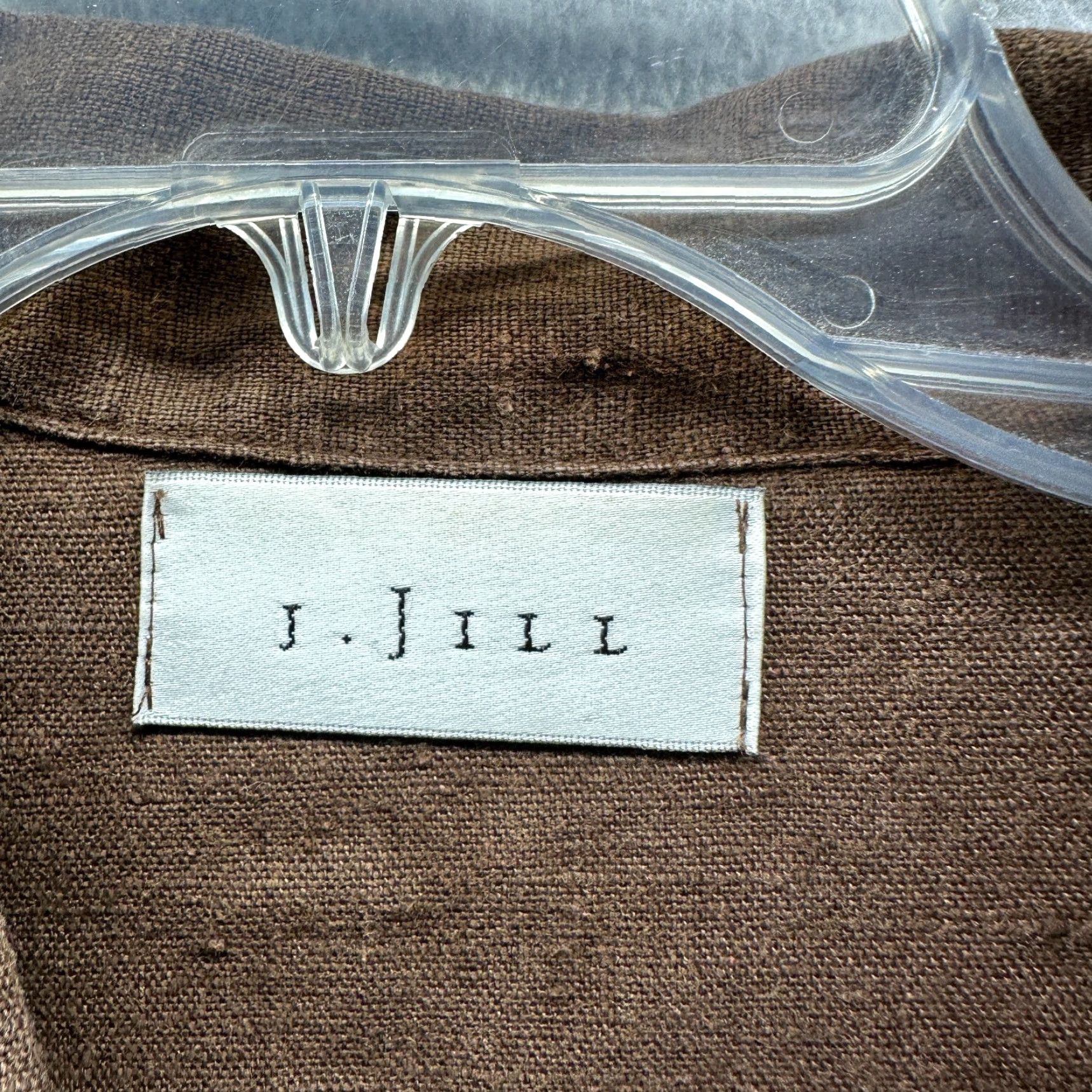 J. Jill J Jill Linen Jacket Womens Medium Brown Cardigan Coat Size M / US 6-8 / IT 42-44 - 4 Thumbnail