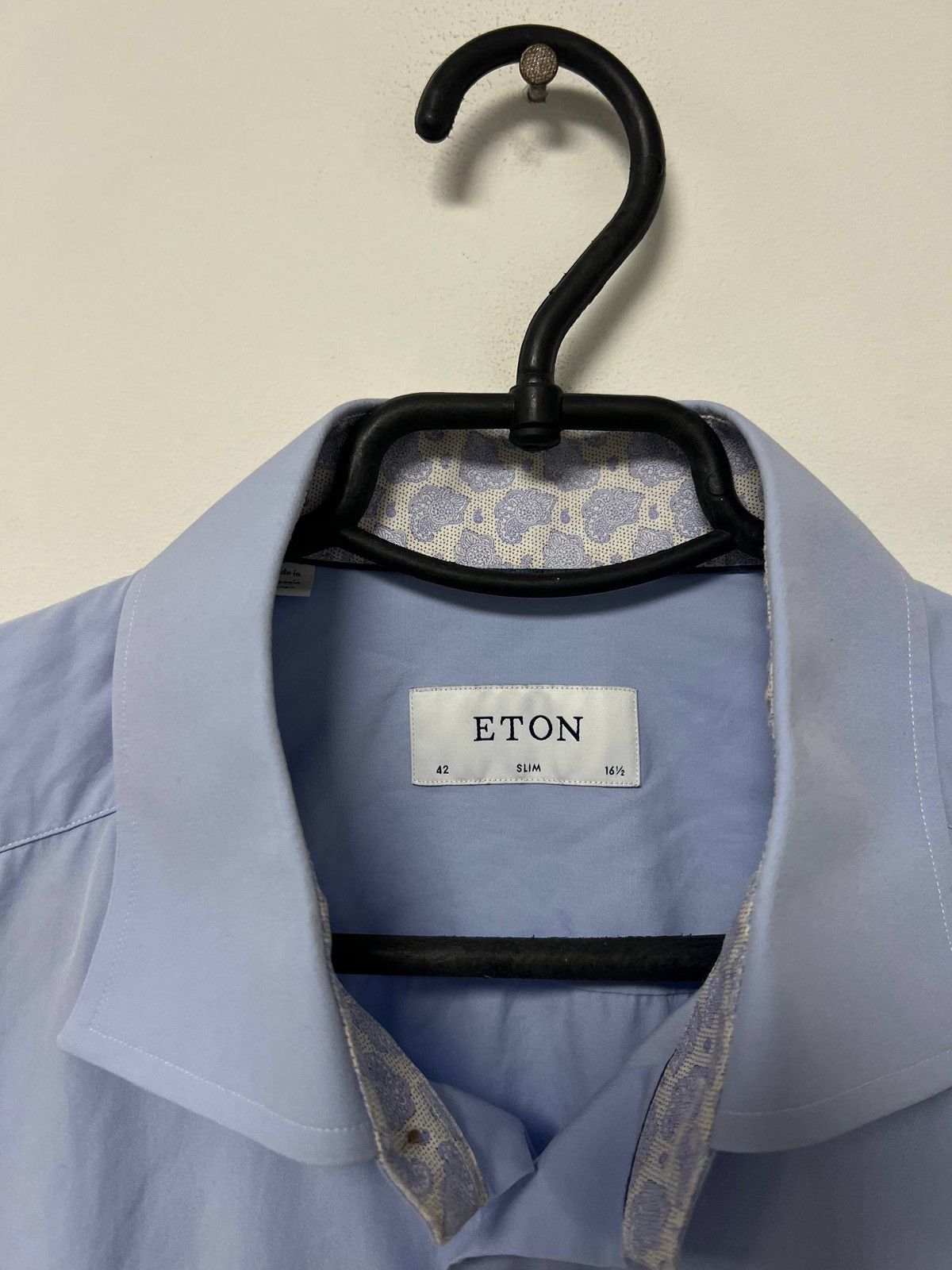 Eton Vintage Eton Slim Fit Button Shirt Blue Mens sz 42 16 1/2 Size US XS / EU 42 / 0 - 7 Thumbnail