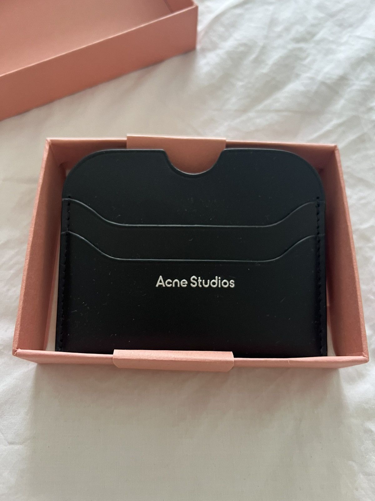 Acne Studios Elmas Logo-Print Leather Cardholder Size ONE SIZE - 4 Thumbnail