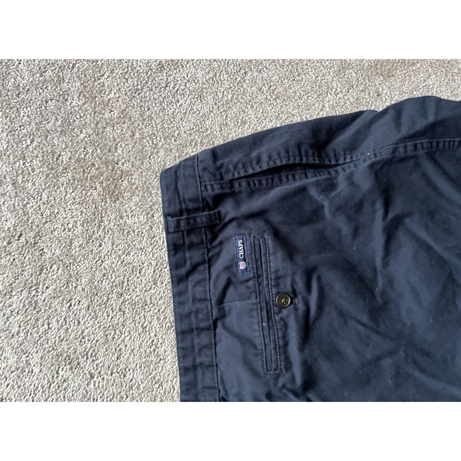 Chaps VINTAGE Chaps Men's Pleated Navy Blue Men Chino Shorts Size 40 Size US 40 / EU 56 - 2 Thumbnail