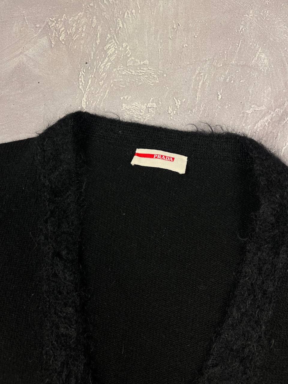 Prada PRADA Black Wool Knit Cardigan Sweater Button Long Sleevee Size US S / EU 44-46 / 1 - 3 Thumbnail