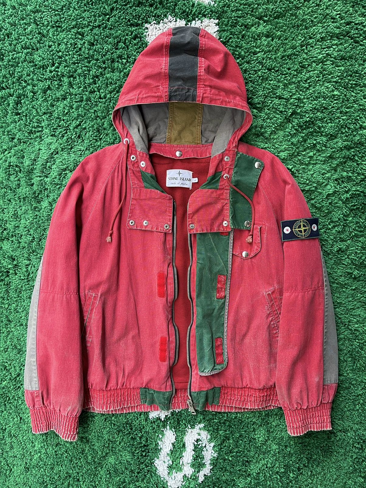 image of Massimo Osti x Stone Island Tela Stella Jacket 1982 in Red, Men's (Size Large)