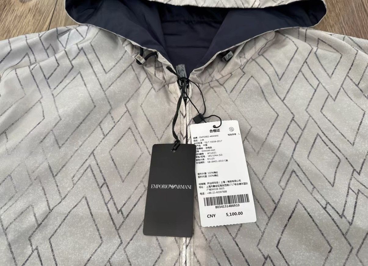 Emporio Armani EMPORIO ARMANI FW25 Long sleeve hooded jacket with pockets Size US L / EU 52-54 / 3 - 6 Thumbnail