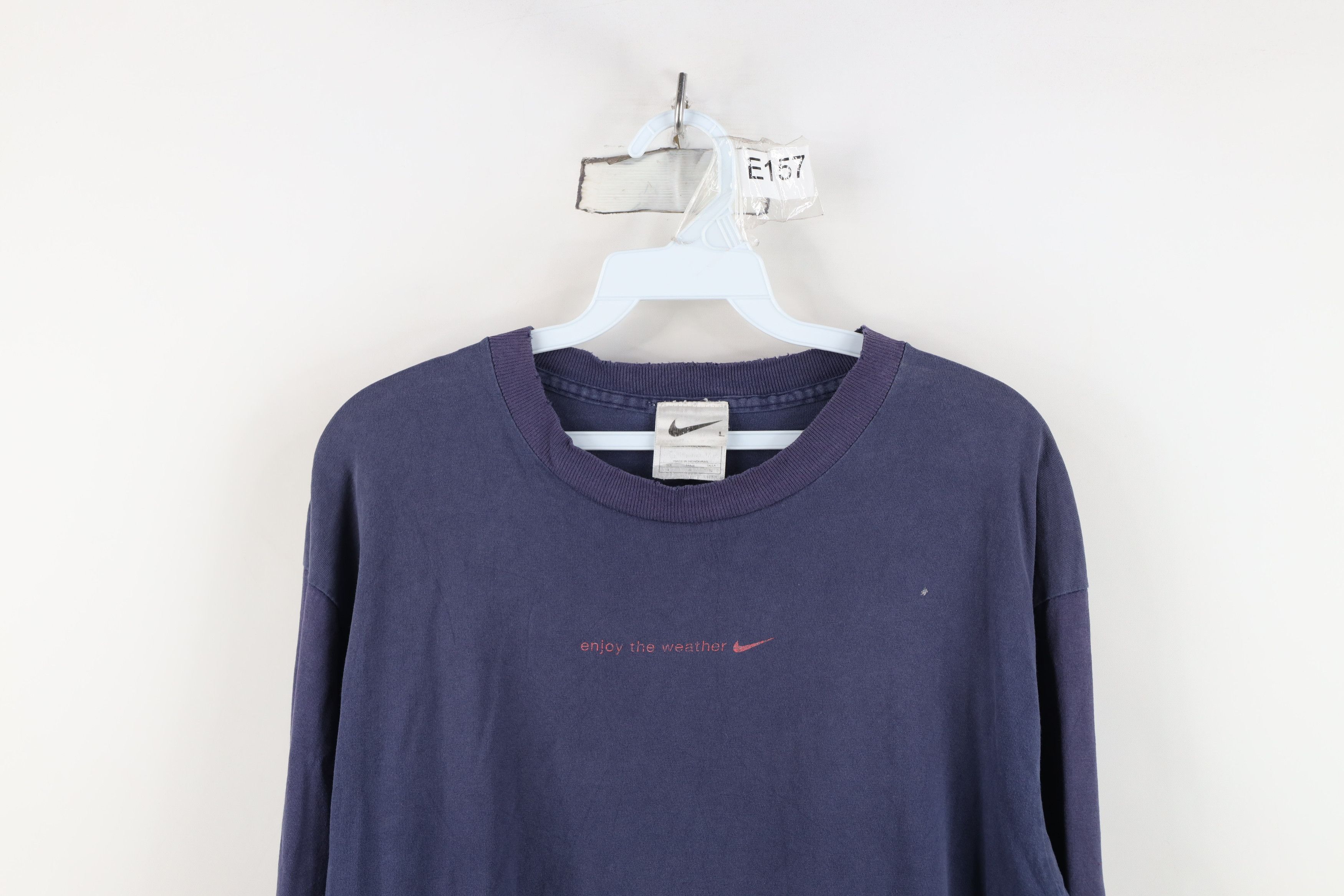 Nike Vintage 90s Nike Mini Swoosh Enjoy the Weather T-Shirt Size US L / EU 52-54 / 3 - 2 Thumbnail