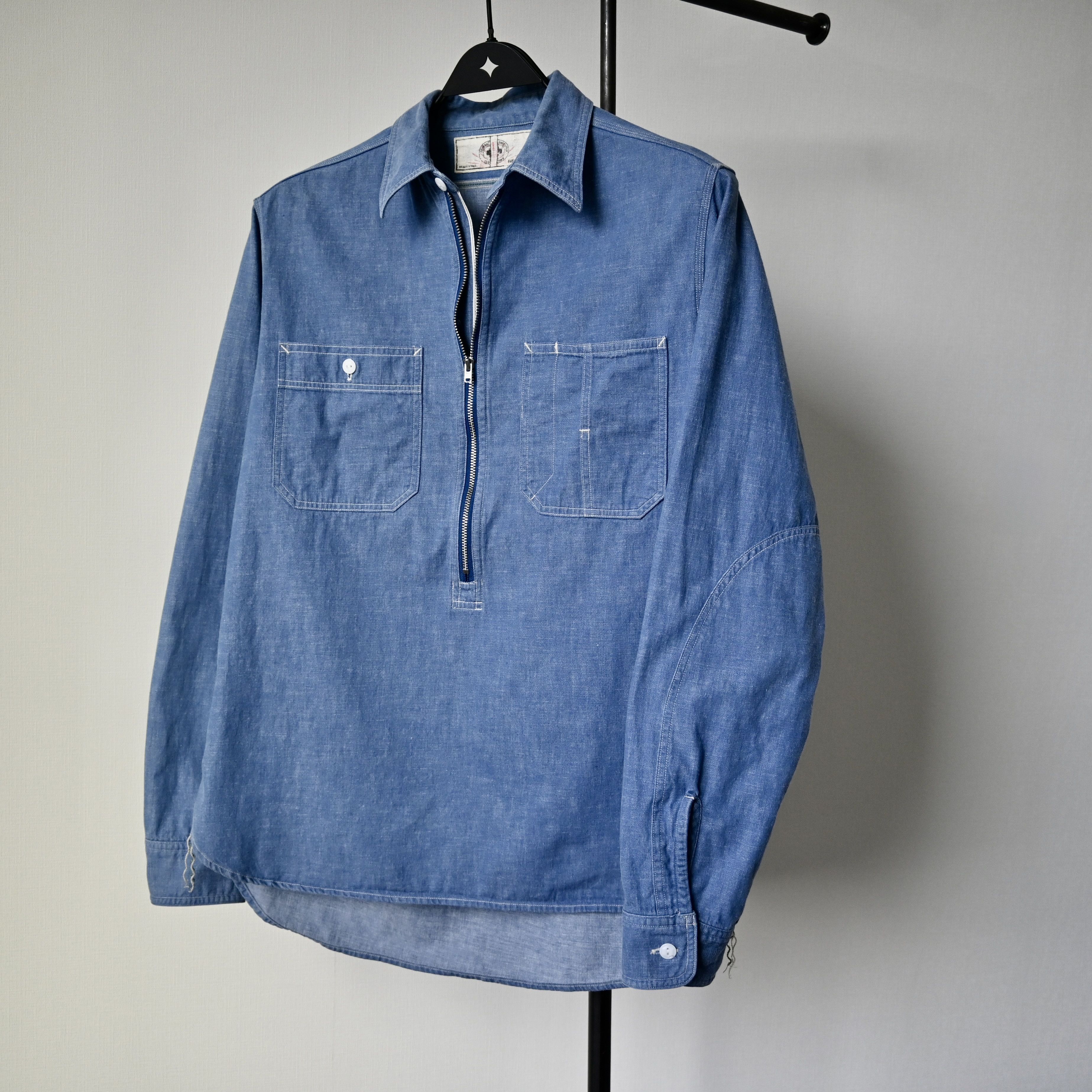 Beams Plus BEAMS Plus x Sunny Sports half-zip denim work shirt Size US M / EU 48-50 / 2 - 1 Thumbnail