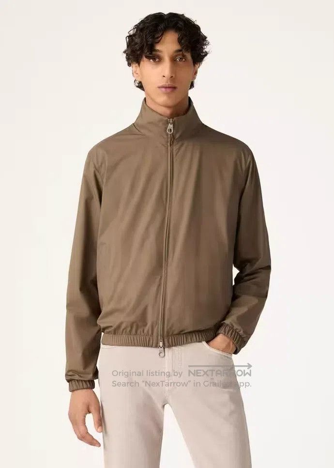Loro Piana Loro Piana Classic Bomber Jacket, Two-Way Wear, Mink Brown Size US M / EU 48-50 / 2 - 7 Thumbnail