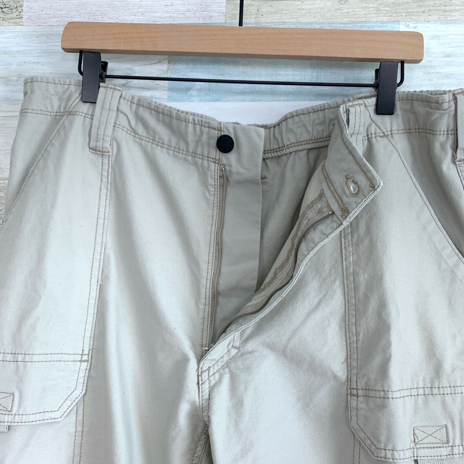 Marmot Marmot Elastic Waist Cargo 8" Shorts Beige Flat Hike Mens 38 Size US 38 / EU 54 - 2 Thumbnail