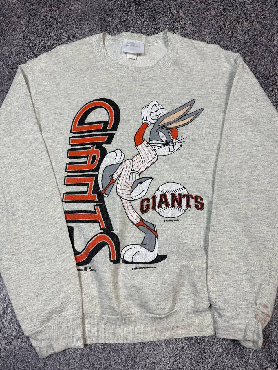Nutmeg Vintage 90s Looney Tunes MLB Giant USA Retro Sweatshirt Size US M / EU 48-50 / 2 - 3 Thumbnail