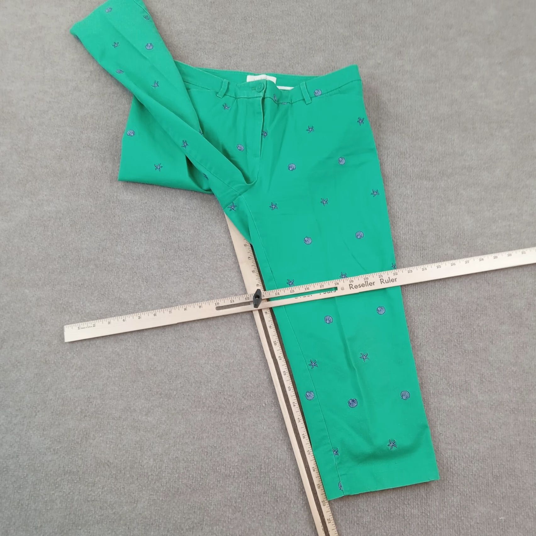 Talbots Talbots Green Starfish Ankle Pants Womens 6 Petite Straight Leg Stretch Size 32" / US 10 / IT 46 - 2 Thumbnail