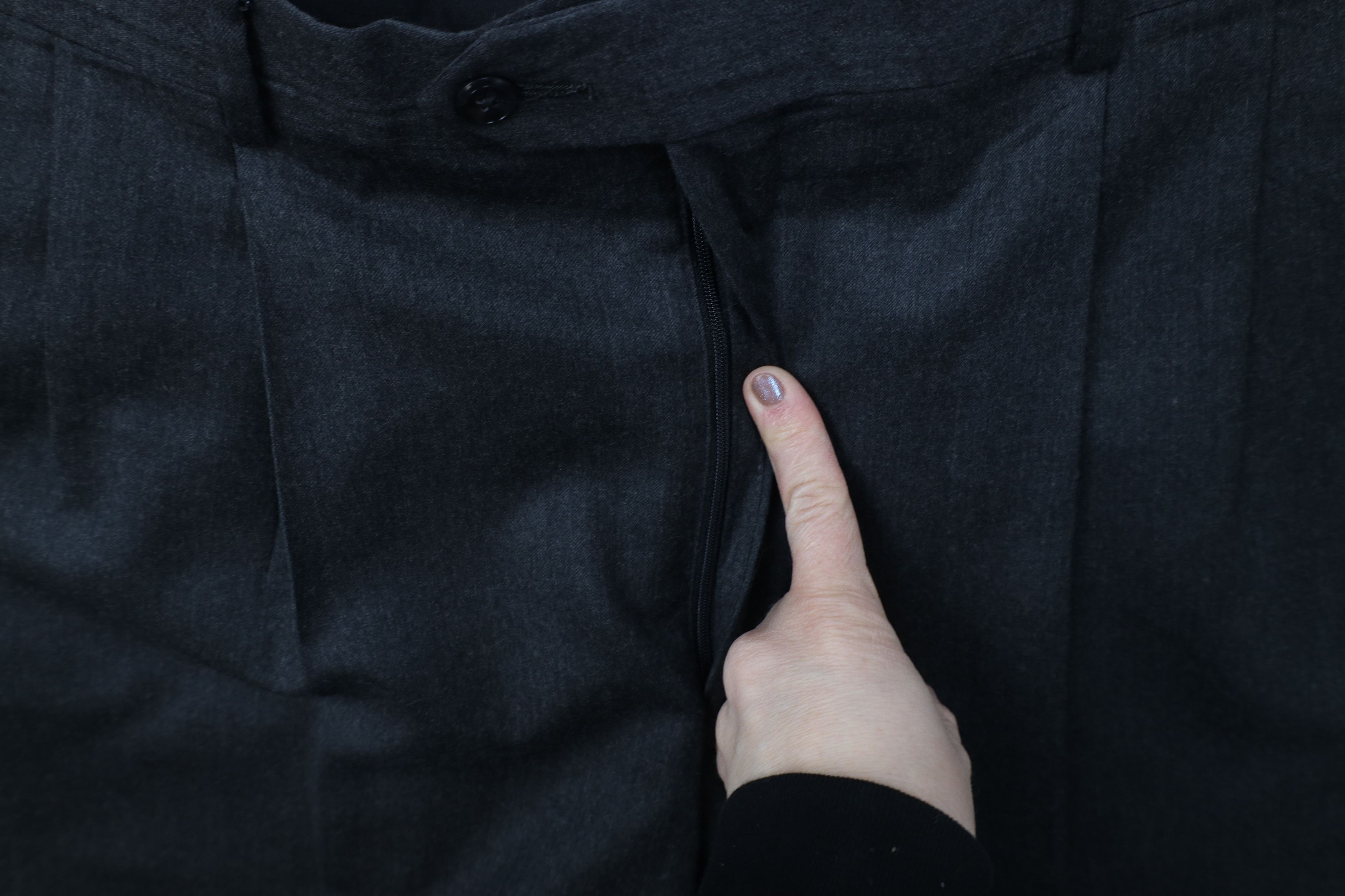 Vintage Vintage 90s Streetwear Cashmere Wide Leg Chino Pants Gray Size US 36 / EU 52 - 5 Thumbnail