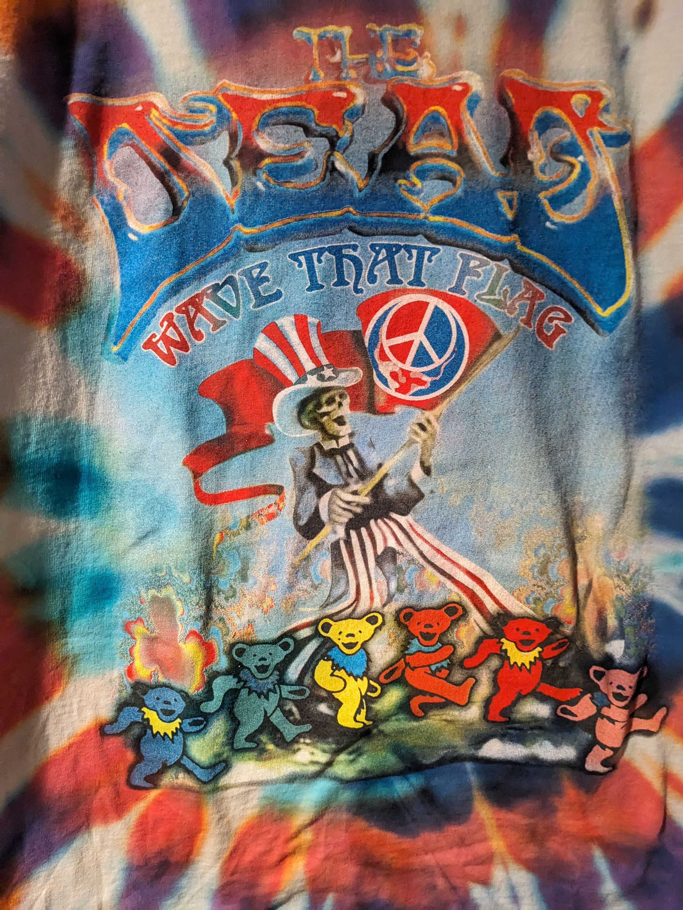 Grateful Dead × Vintage Vintage 2004 Grateful Dead Wave That Flag Summer T-Shirt Size US XXL / EU 58 / 5 - 2 Thumbnail