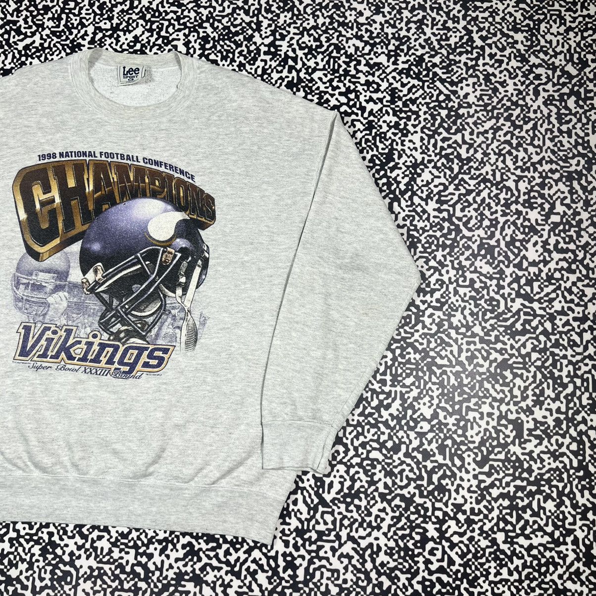 Lee Vintage 1999 Vikings Super Bowl NFL NFC Lee Boxy Sweatshirt Size US XL / EU 56 / 4 - 3 Thumbnail