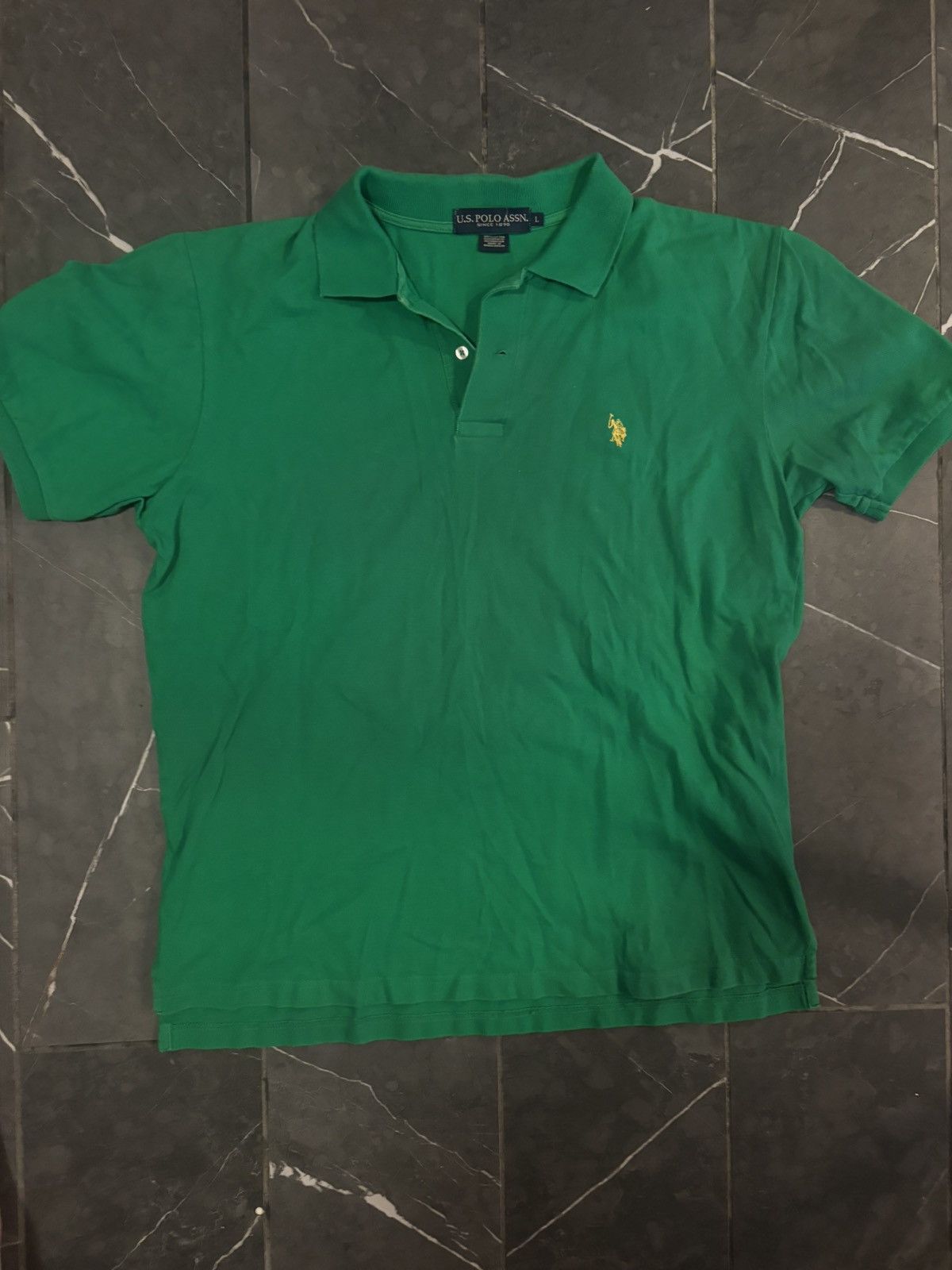 Polo Ralph Lauren Green with Yellow Stitching Polo Size US L / EU 52-54 / 3 - 4 Thumbnail