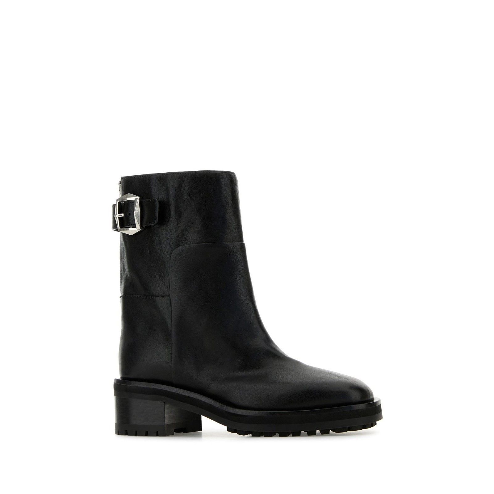 JIMMY CHOO Brooklyn Black Leather Ankle Boots New & Authenti