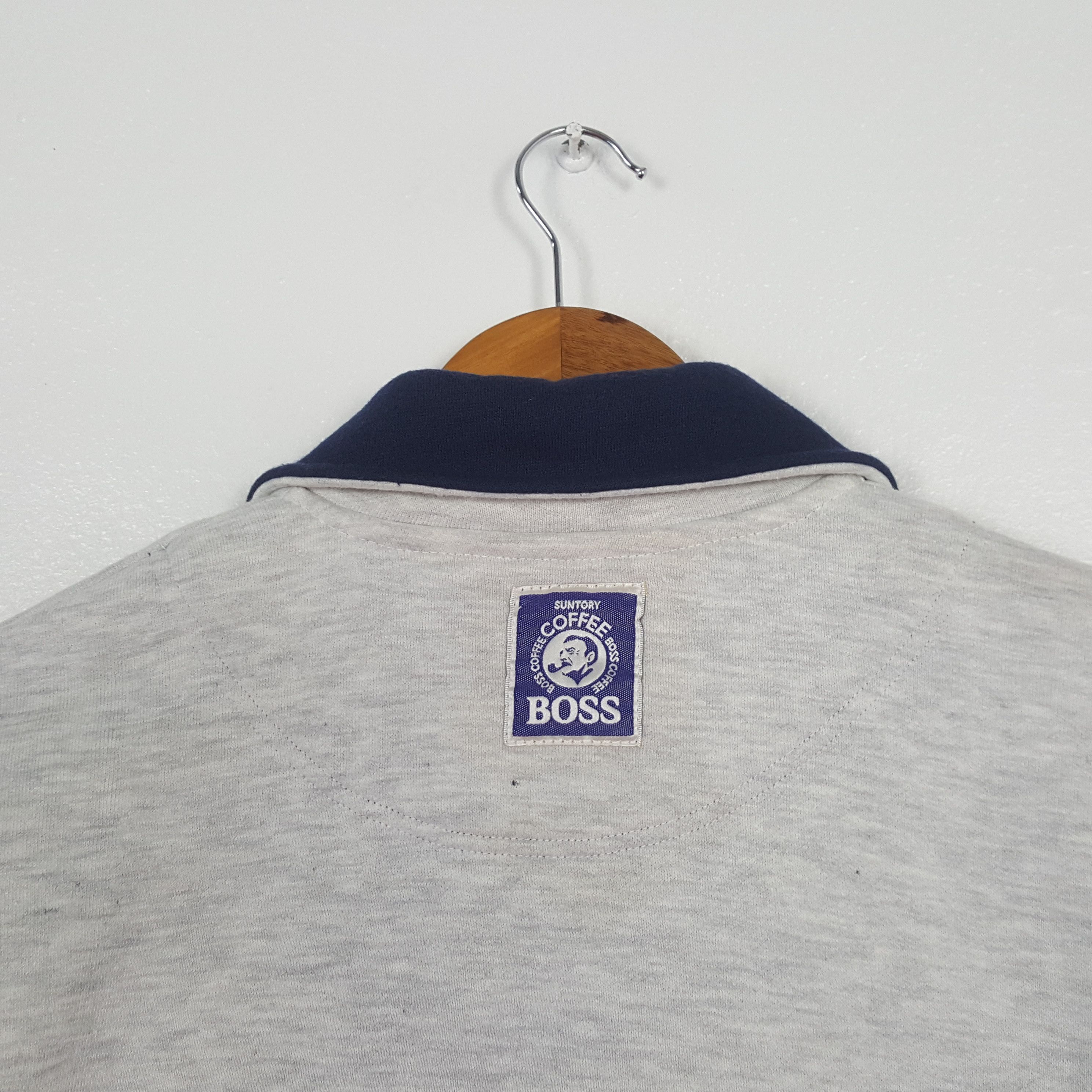 Vintage Vintage Coffee Boss Half Zipper Polos Sweatshirt C323N20 Size US L / EU 52-54 / 3 - 4 Thumbnail