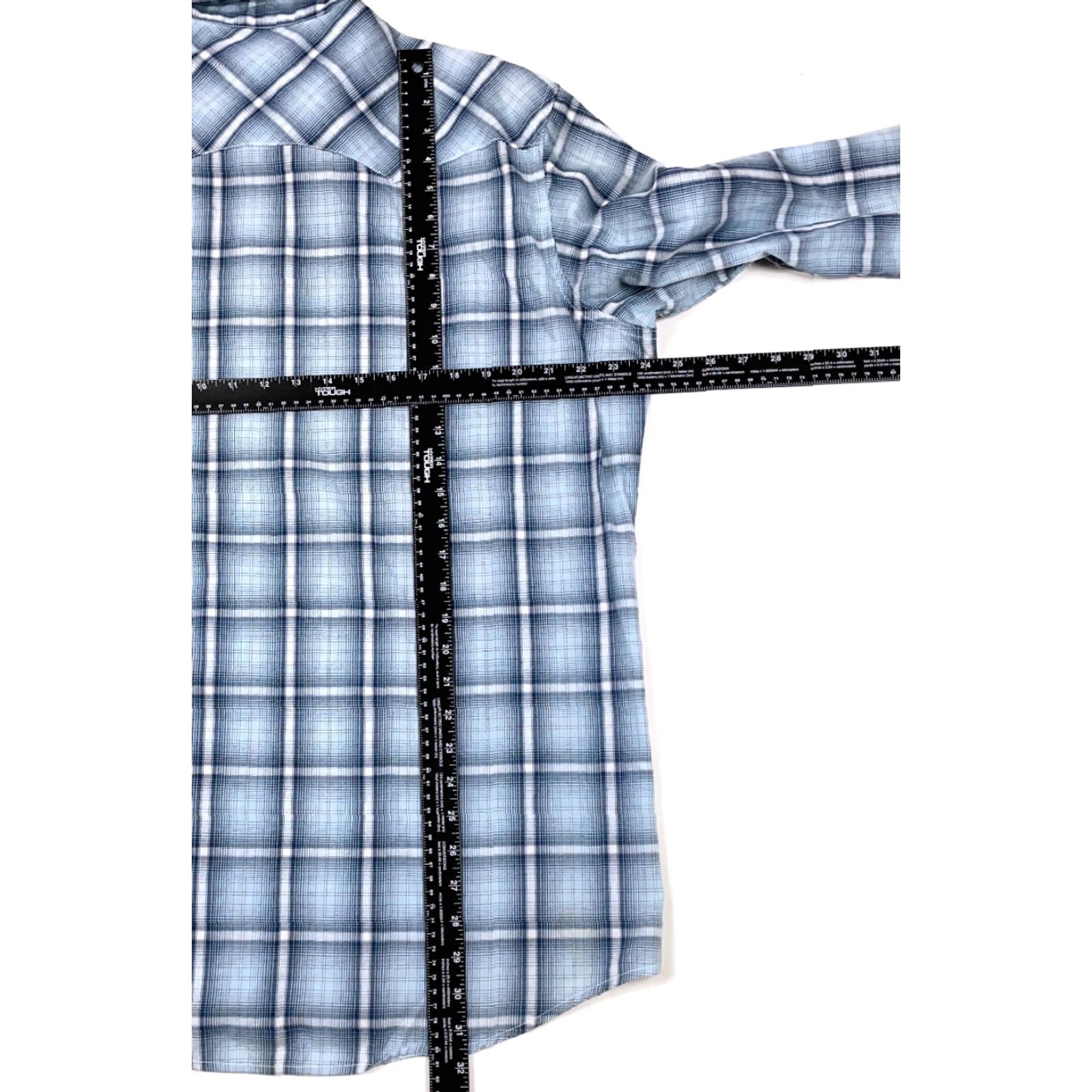 Wrangler VINTAGE Wrangler Wrancher Western Shirt Men 2XL Blue Plaid Pearl Snap Long Sleeve Button-Up Cowboy Regular Fit Casual Workwear Mens Size US XXL / EU 58 / 5 - 5 Thumbnail