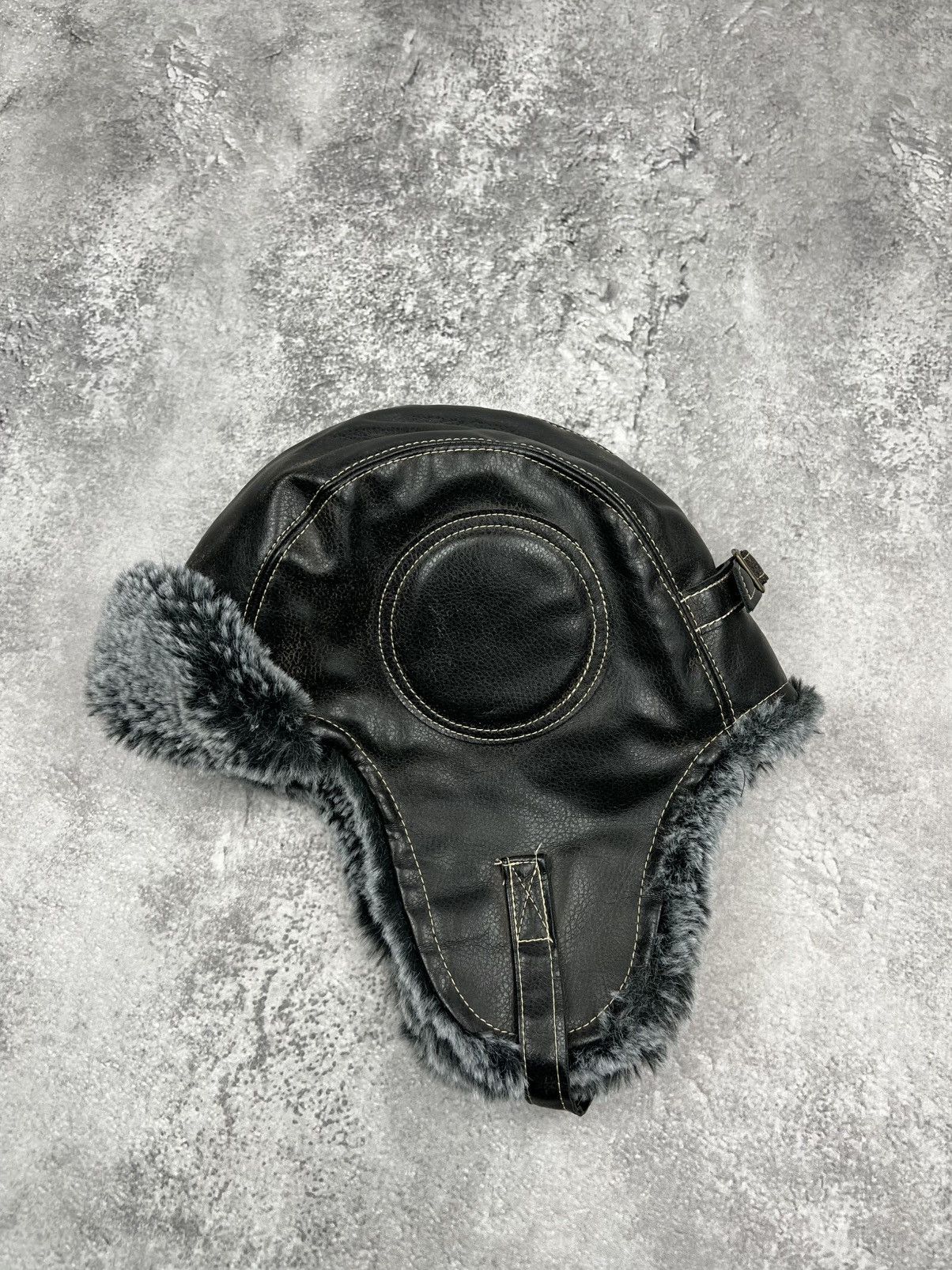 Vintage Vintage Ushanka Leather Hat Size ONE SIZE - 1 Thumbnail