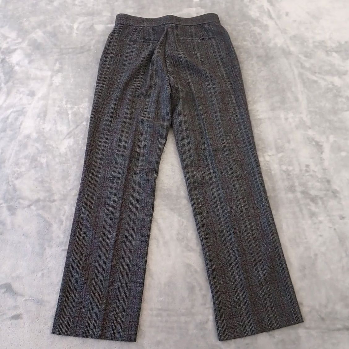 Vintage Dressbarn Dress Pants Womens Size 8 Gray Purple Plaid Pockets 29x30 High Rise Size 30" / US 8 / IT 44 - 2 Thumbnail
