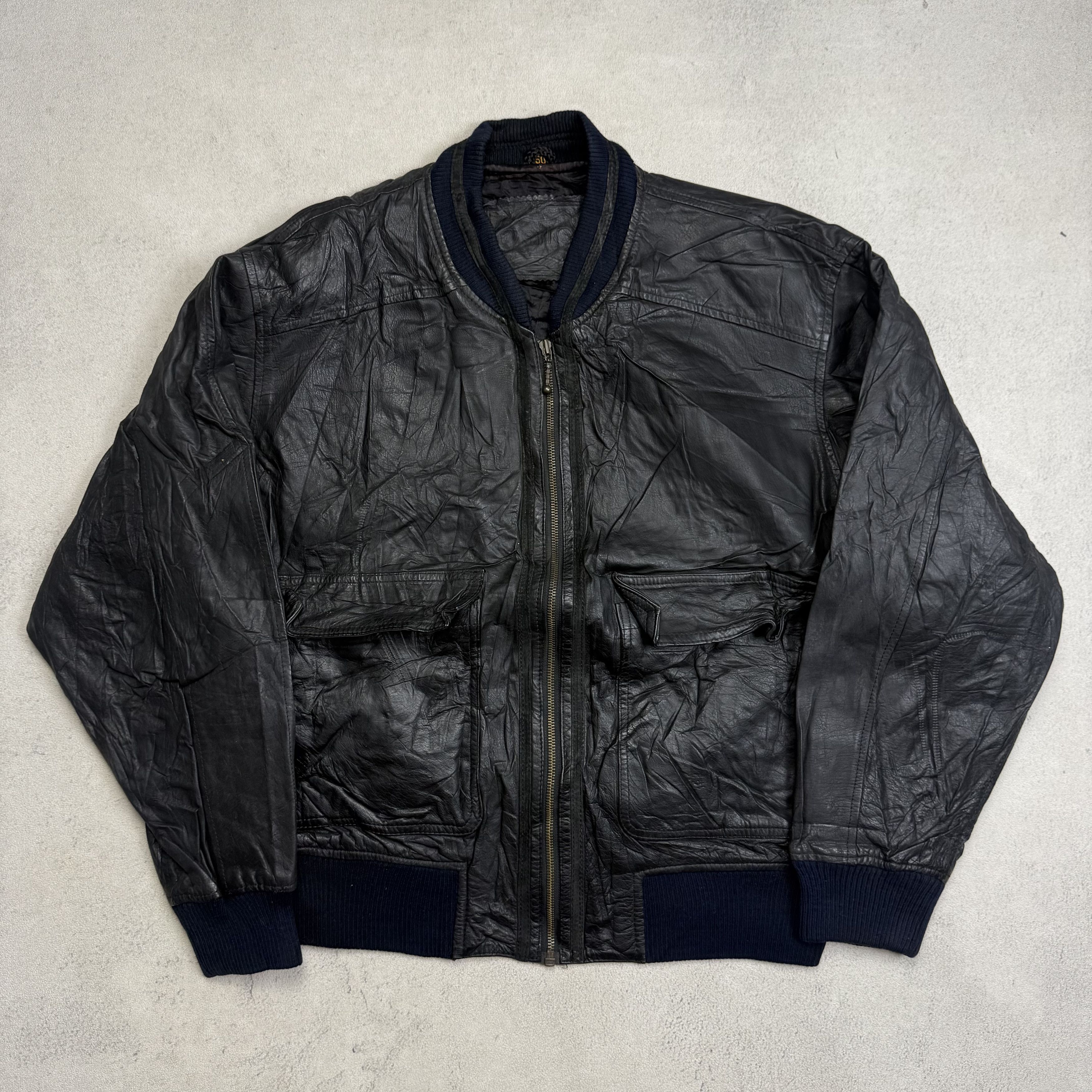 Genuine Leather Vintage SAKI AB Genuine Leather Jacket Size US M / EU 48-50 / 2 - 1 Thumbnail