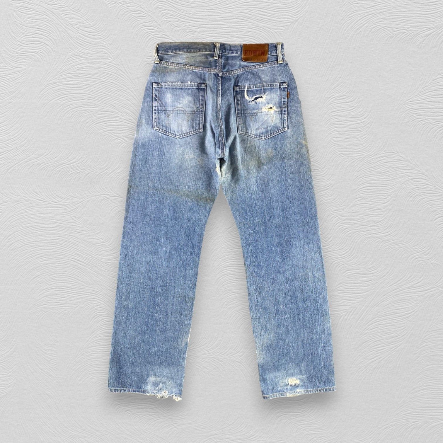 Edwin Distress Edwin 505 Redlne Jeans Selvedge Denim KJ3345 Size US 28 / EU 44 - 2 Thumbnail