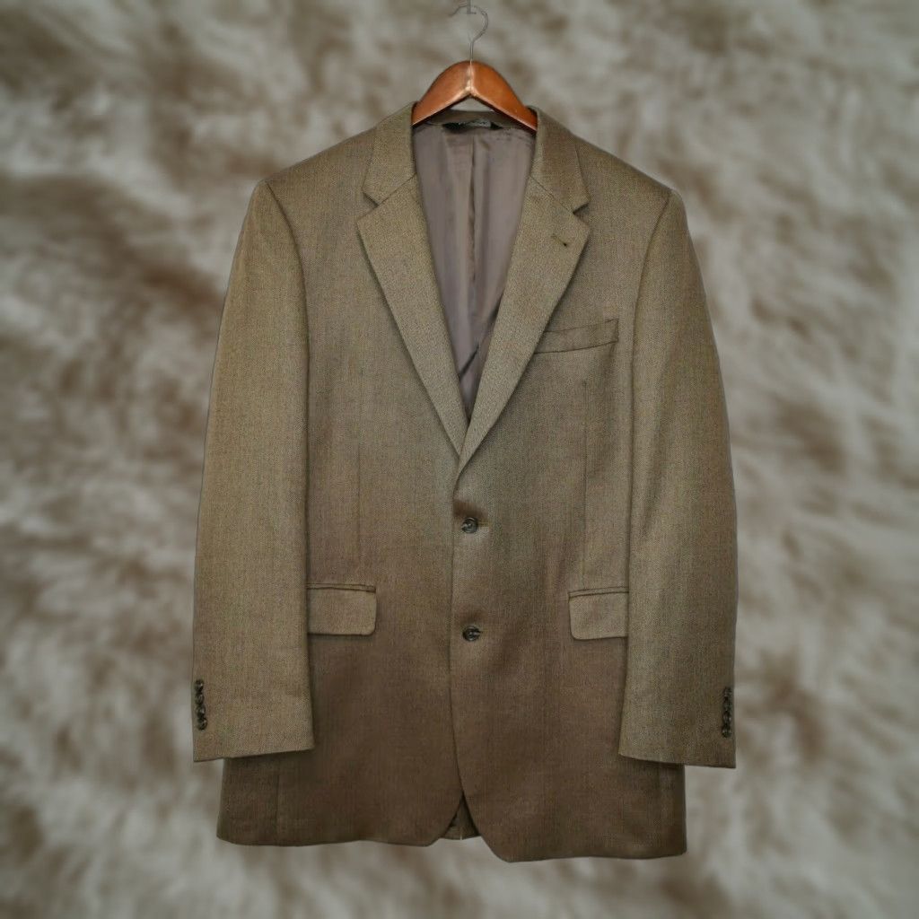 Jos. A. Bank Jos A Bank Herringbone Silk Camel Hair Blend Sport Coat Mens XL 44 Chest 46 Size US S / EU 44-46 / 1 - 1 Thumbnail