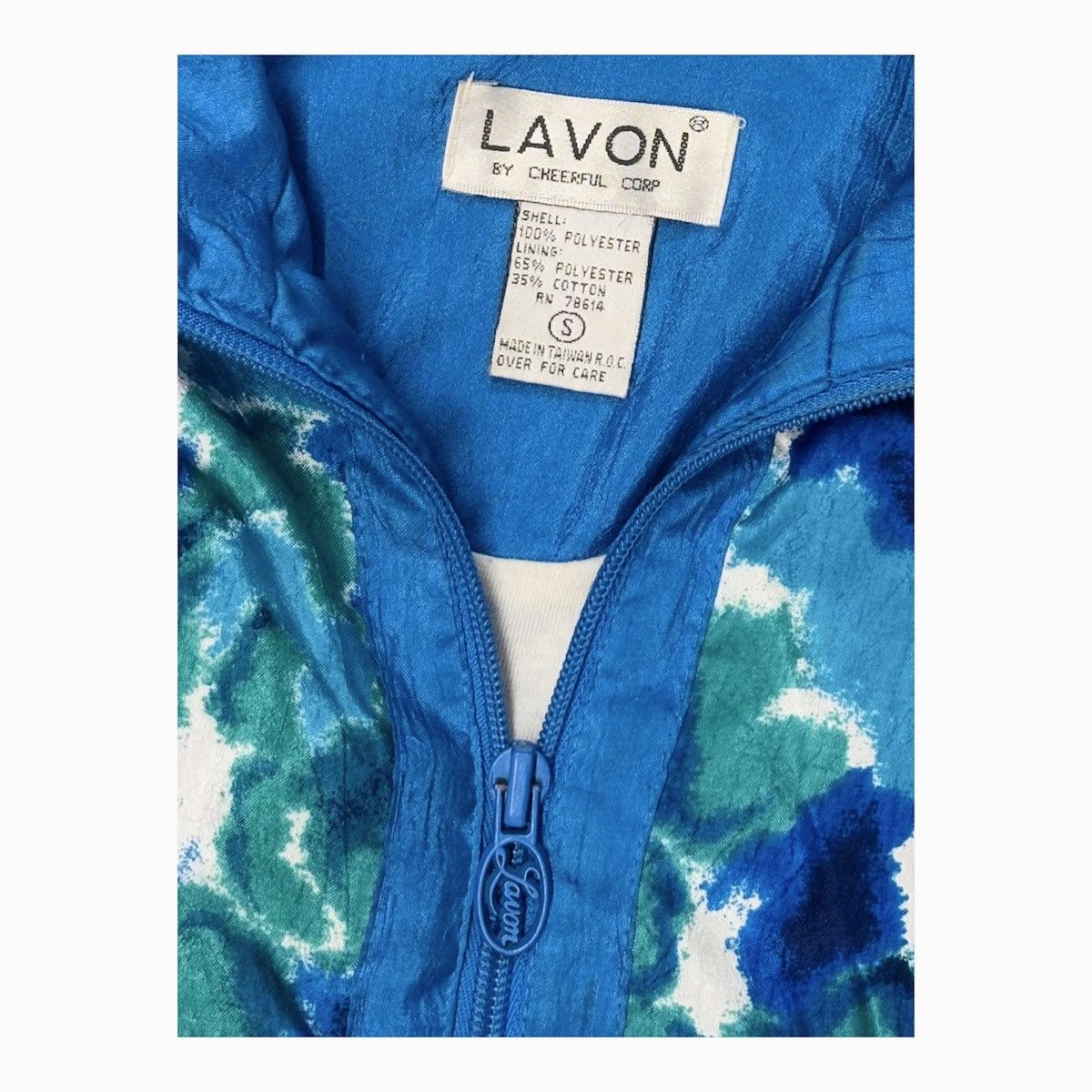 Vintage Vintage 90s Lavon Blue & Green Tracksuit Jacket Women Size S Size S / US 4 / IT 40 - 4 Thumbnail