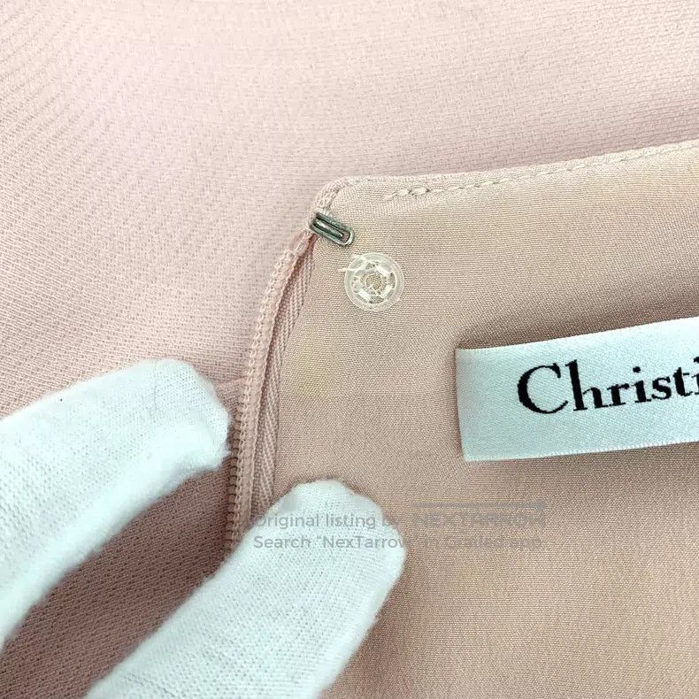 Dior Dior Pink wool round-neck long-sleeved dress Size S / US 4 / IT 40 - 8 Thumbnail