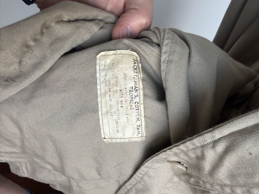 Vintage USAF Mens Tan Tropical Bush Jacket Size US L / EU 52-54 / 3 - 6 Thumbnail