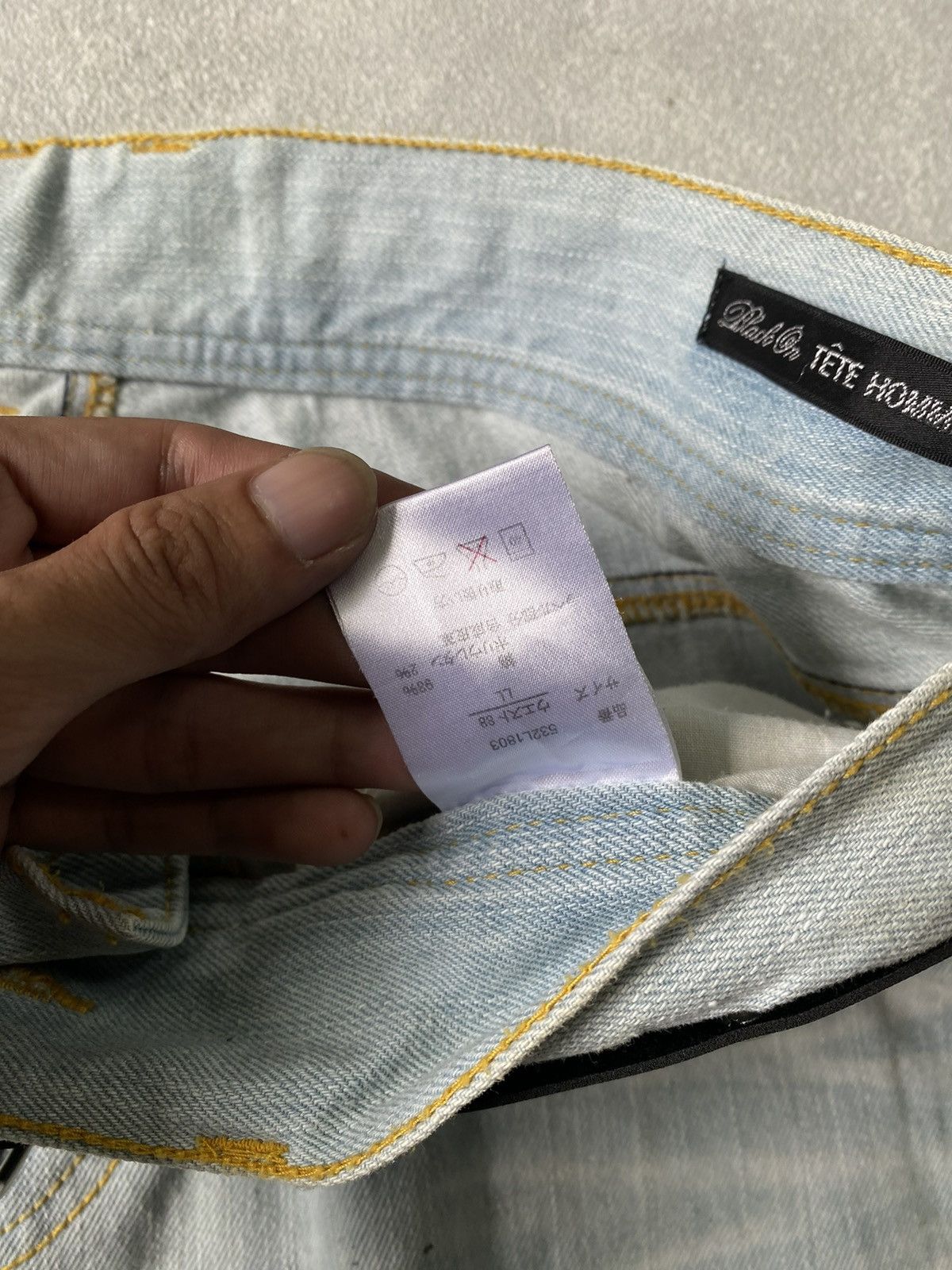 If Six Was Nine × Le Grande Bleu (L.G.B.) × Tete Homme tete homme ripped denim pants Size US 32 / EU 48 - 6 Thumbnail