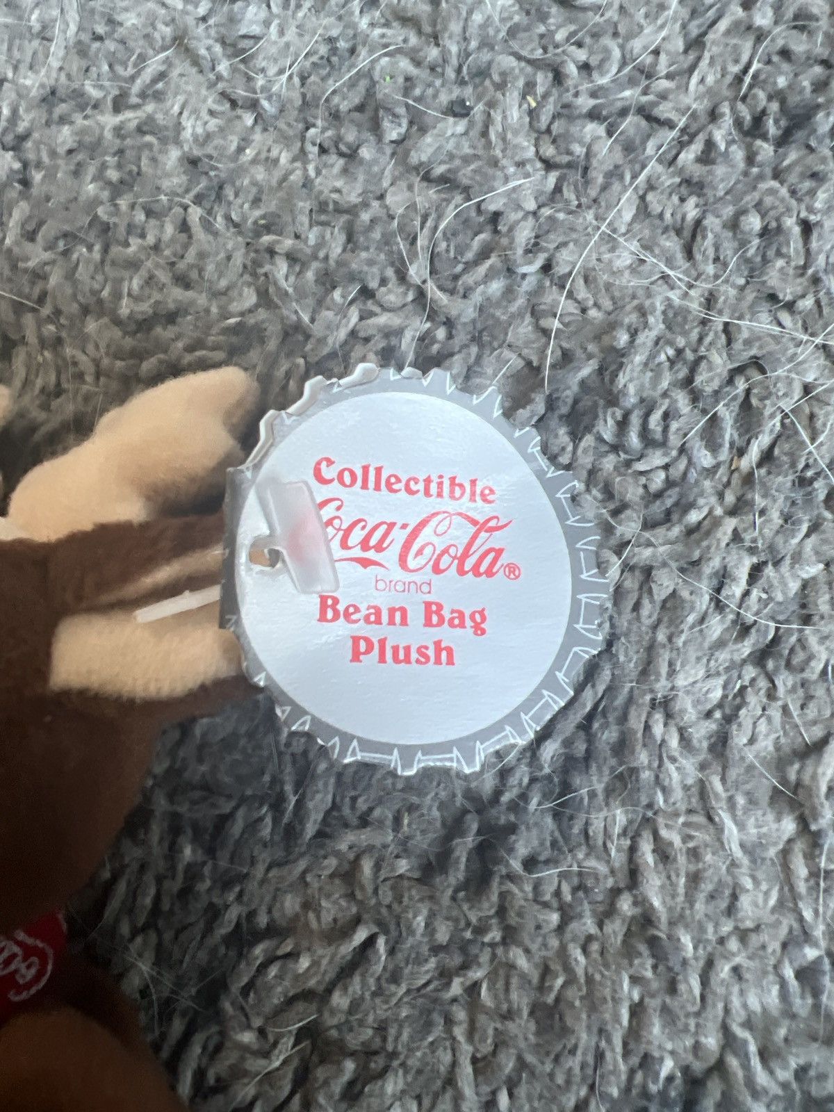 Coca Cola 1998 Coca-Cola Reindeer In Snowflake Scarf Bean Bag Plush Size ONE SIZE - 3 Thumbnail