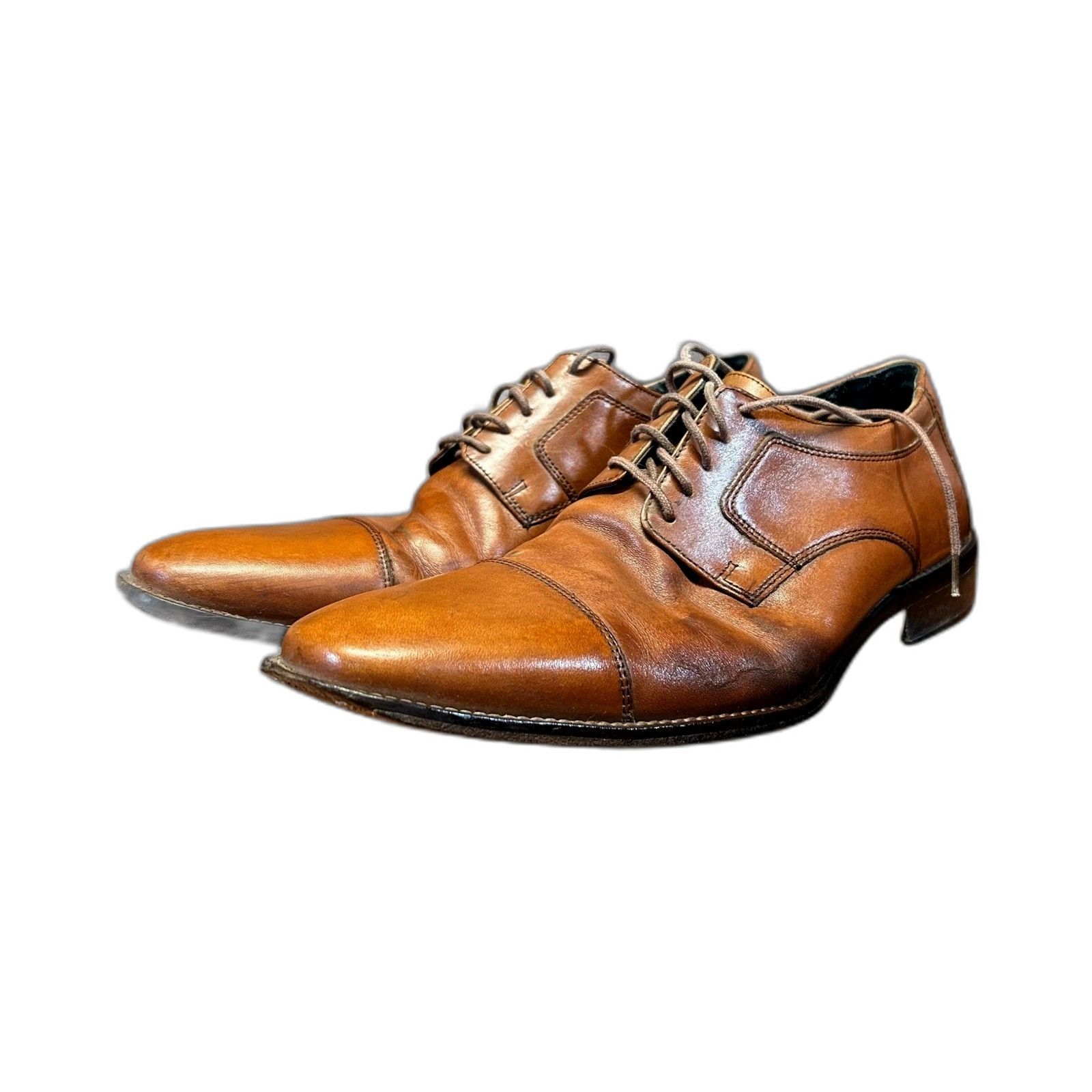 Johnston & Murphy J. Murphy By Johnston & Murphy Men's Brown Leather Shoes Oxf Size US 11 / EU 44 - 4 Thumbnail