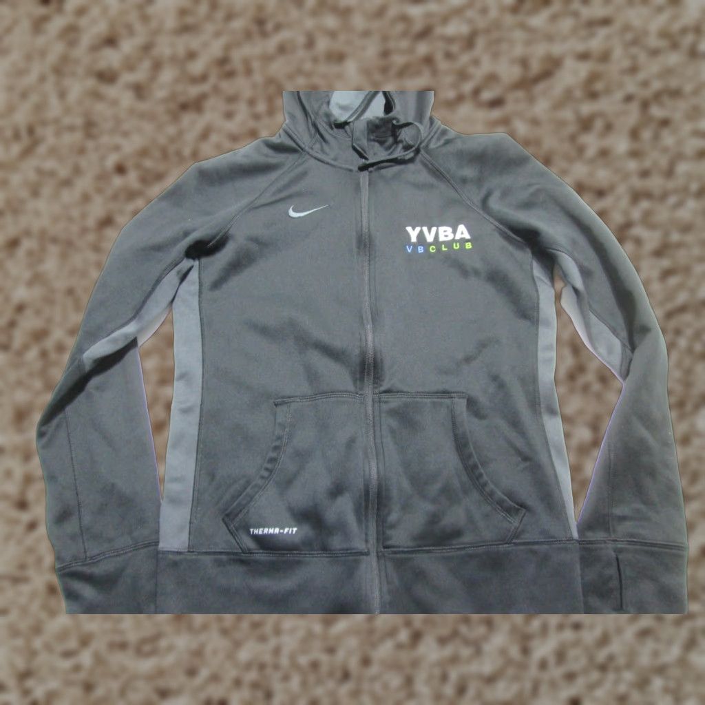 Nike Nike Womens Track Jacket S Black Therma-Fit Hooded Active Outerwear Jacket Zip Pockets Solid Long Sleeve Size S / US 4 / IT 40 - 1 Thumbnail