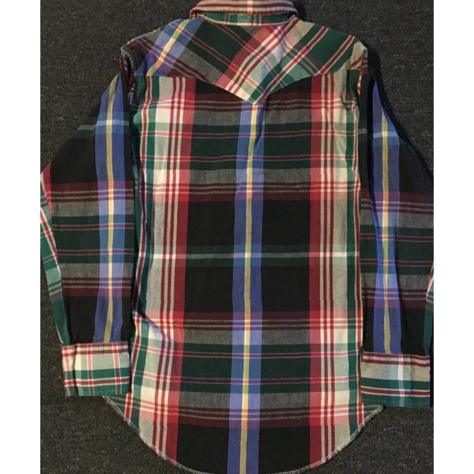 Wrangler VINTAGE Wrangler Shirt Mens M Green Plaid Pearl Snap Button-Up Cowboy Rodeo 80s 90s Grunge Western URL Size US M / EU 48-50 / 2 - 3 Thumbnail