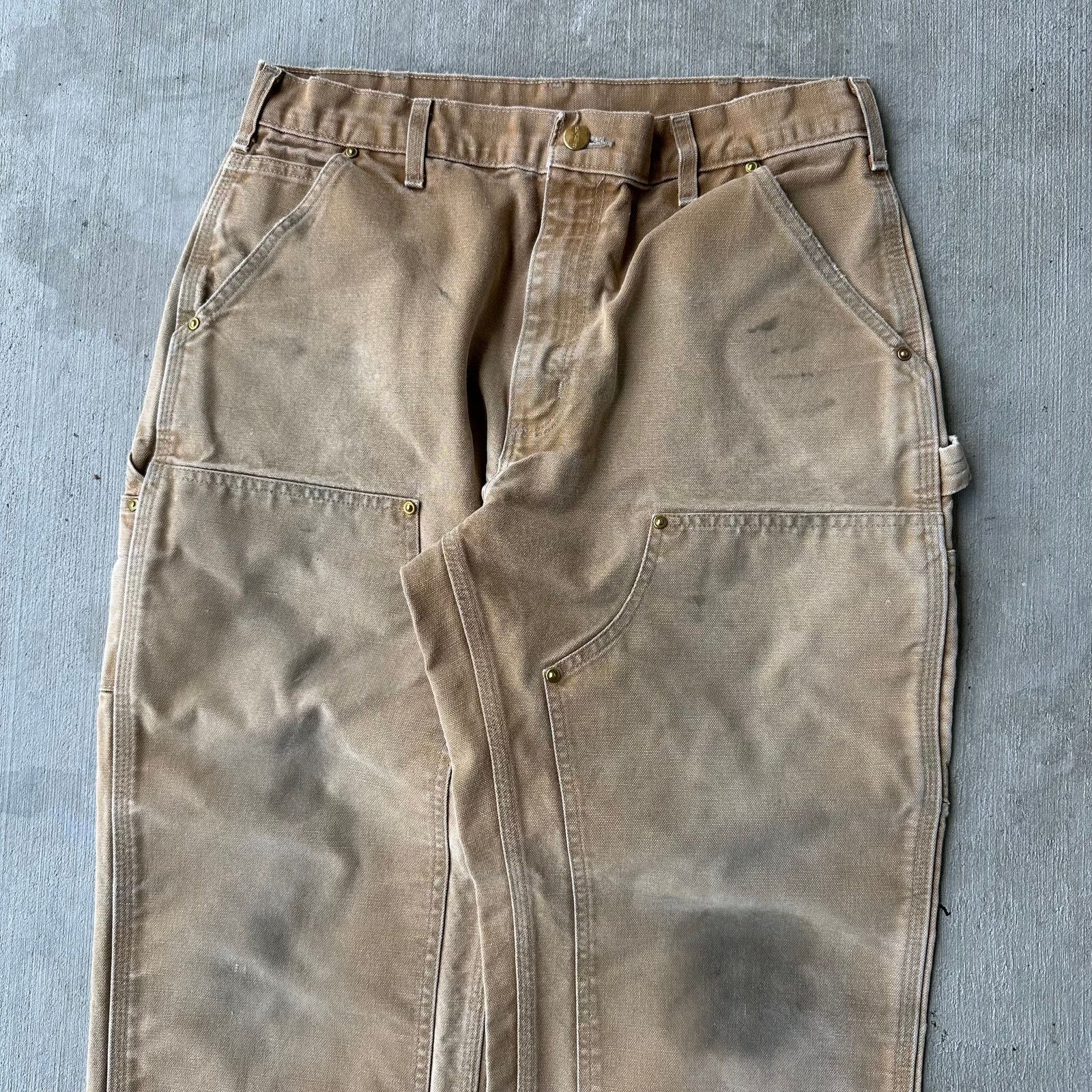 Carhartt × Vintage Carhartt brown double knee work wear carpenter pants Size US 32 / EU 48 - 2 Thumbnail