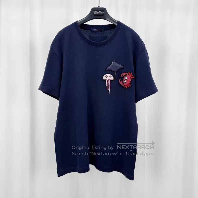 Louis Vuitton Louis Vuitton Dark Blue Ocean Beaded Dark Pattern Full Pri Size US M / EU 48-50 / 2 - 1 Thumbnail