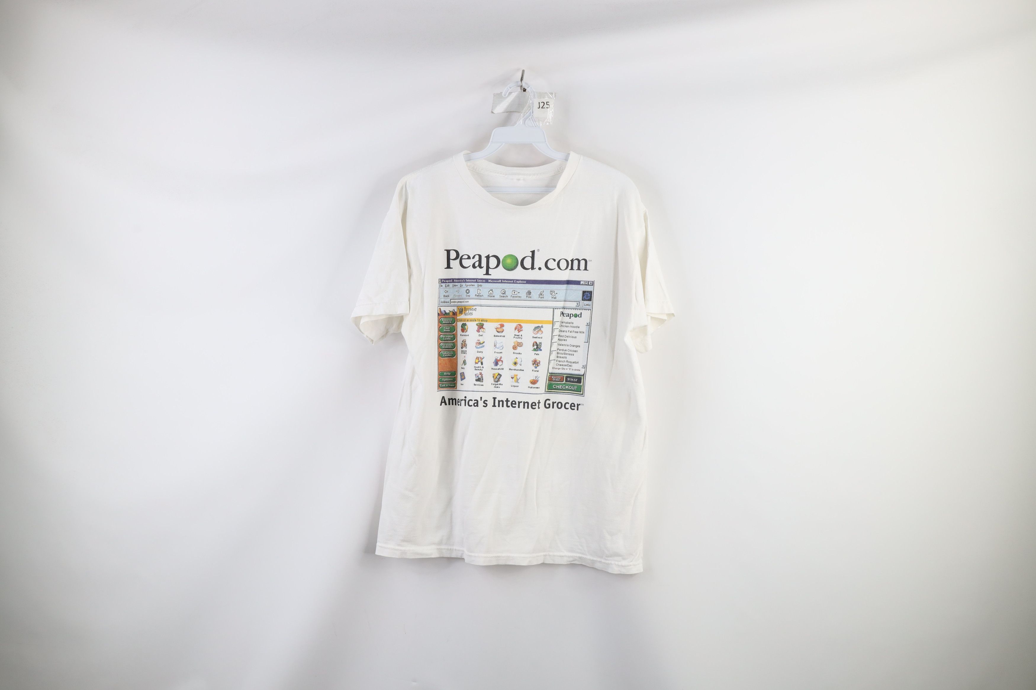 Vintage Vintage Streetwear Peapod Internet Grocer T-Shirt White Size US M / EU 48-50 / 2 - 1 Thumbnail