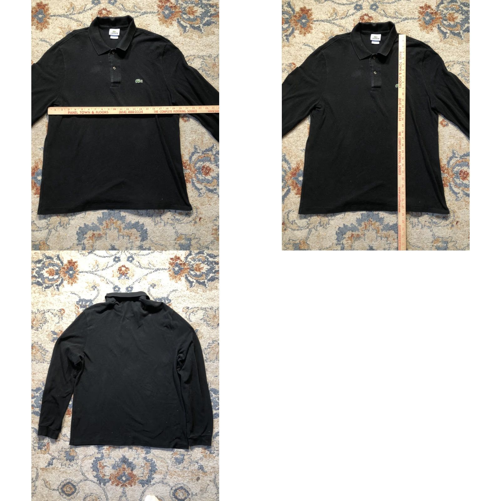 Lacoste Lacoste Polo Shirt Mens XL Black Long Sleeve Pique Croc Logo Golf Casual Size US XL / EU 56 / 4 - 8 Thumbnail