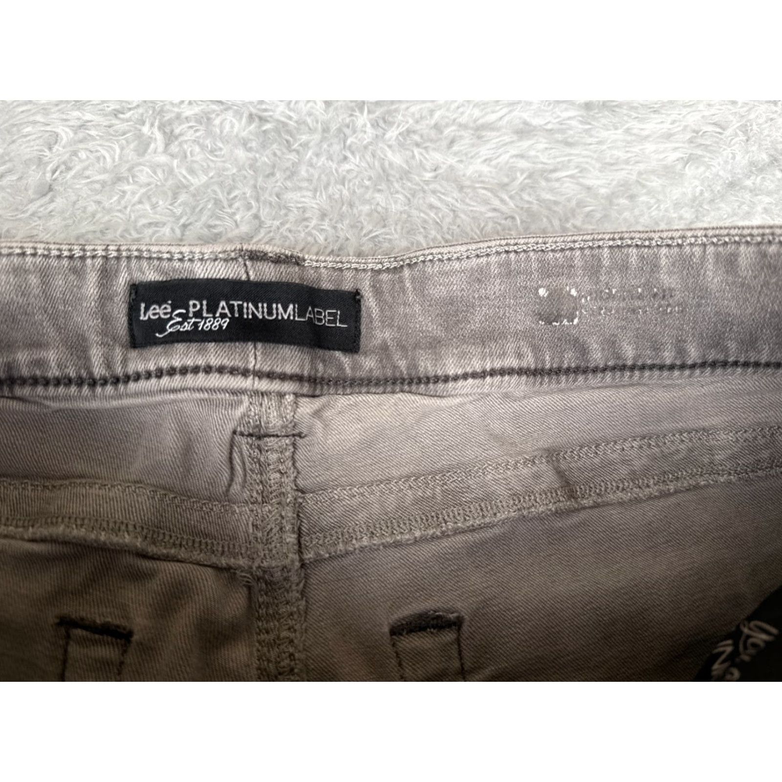 Lee Lee Modern Series Women's Jeans 29 Gray Denim Straight Leg Low Rise 29x29 Size 29" - 6 Thumbnail