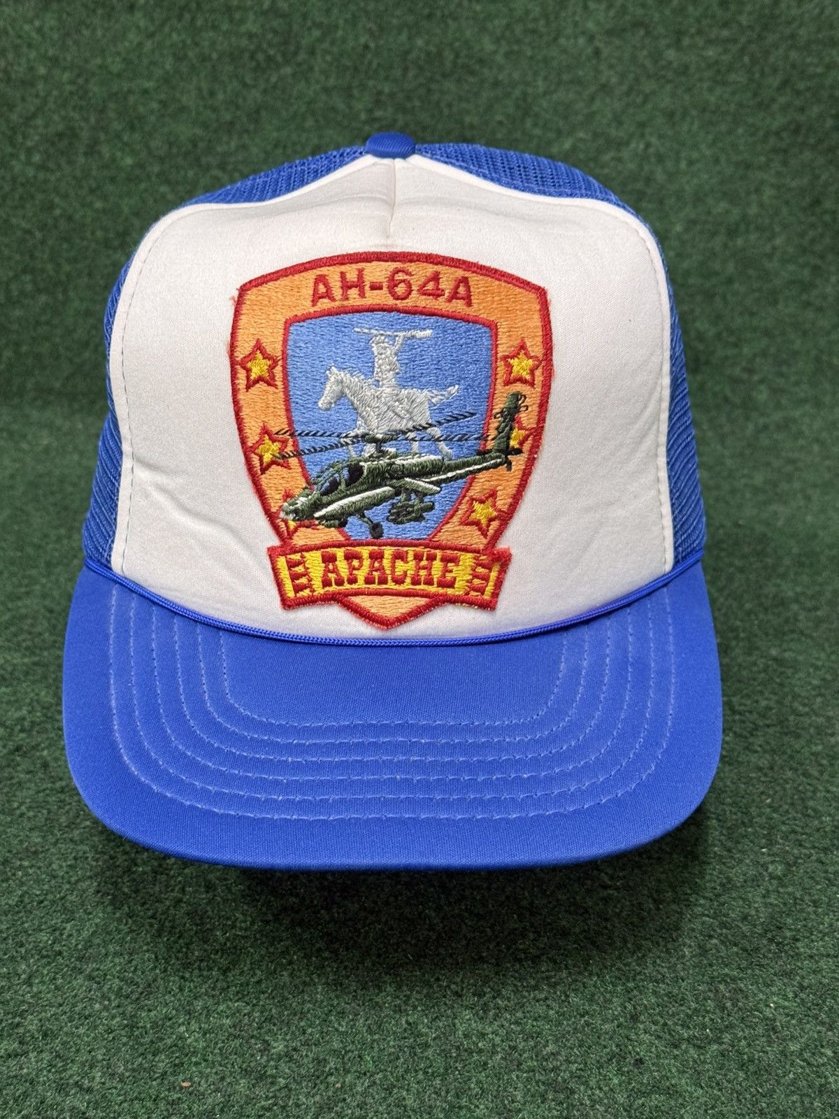 Vintage Vintage AH-64A Apache Helicopter Trucker Hat Size ONE SIZE - 1 Thumbnail
