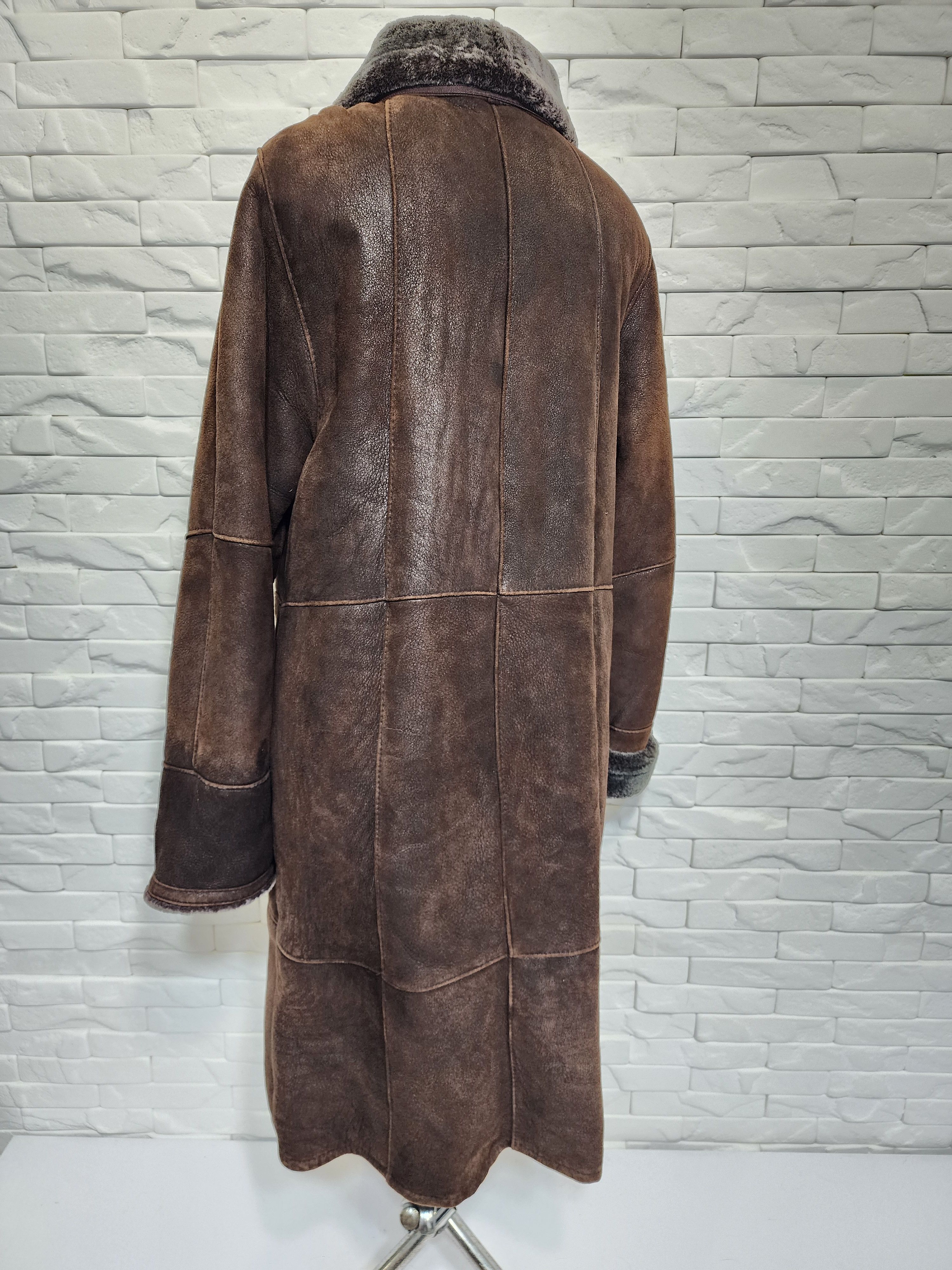 Genuine Leather Brown Sheepskin Coat: Women's Genuine Fur Winter Coat Size XL / US 12-14 / IT 48-50 - 6 Thumbnail