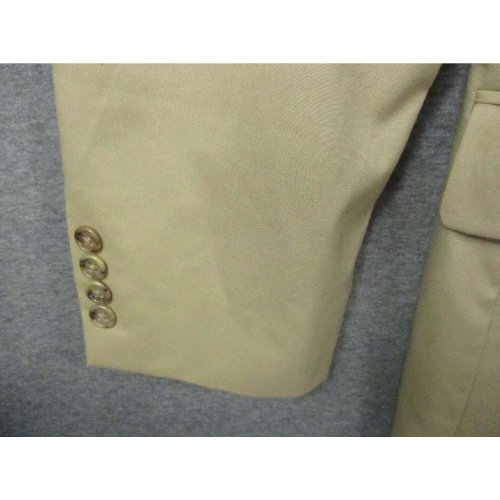 Brooks Brothers VINTAGE Brooks Brothers 346 Blazer Jacket 42L Men Beige Sports Coat Thailand Size 42R - 4 Thumbnail