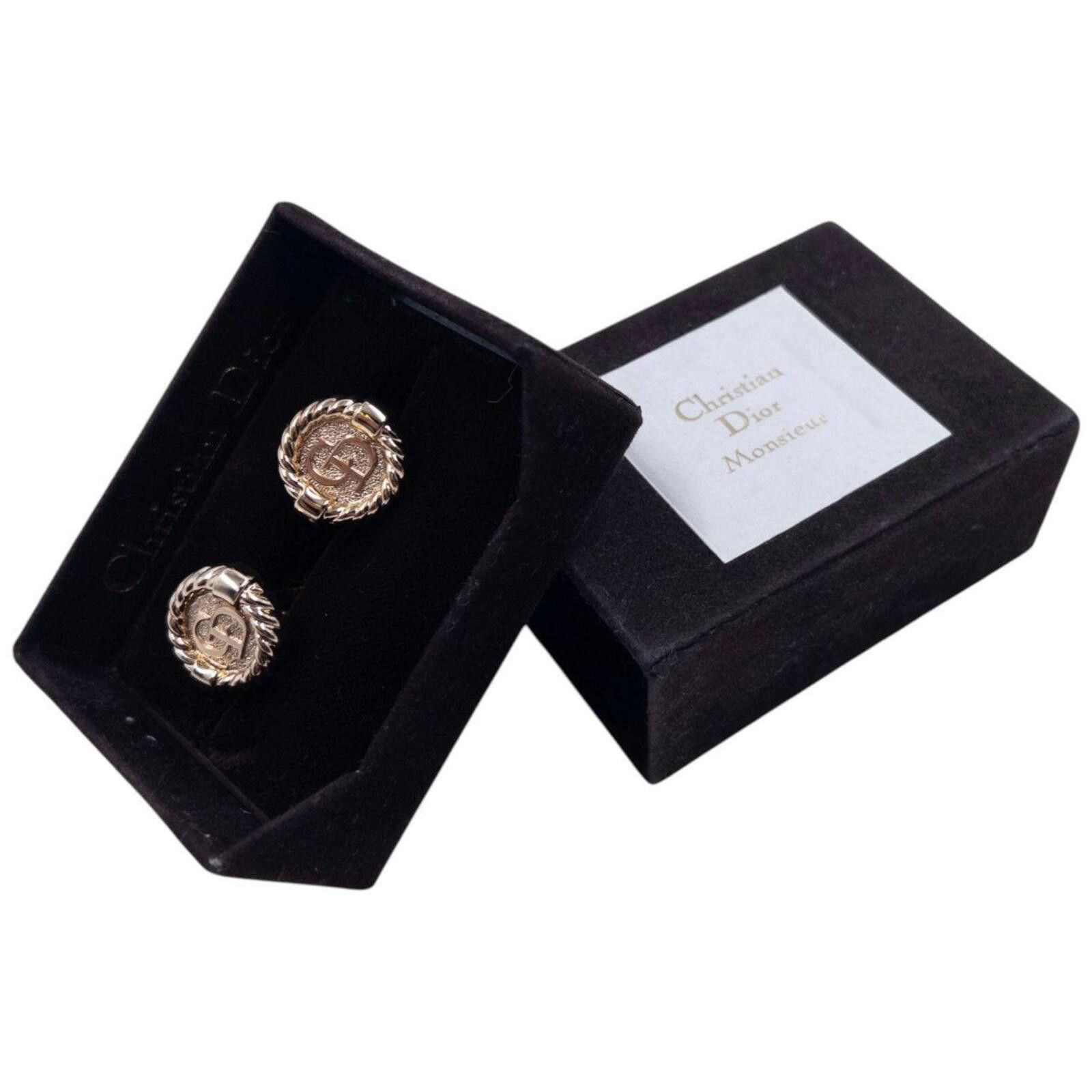 Dior Vintage 90s Dior Embossed Cufflinks Size ONE SIZE - 7 Thumbnail