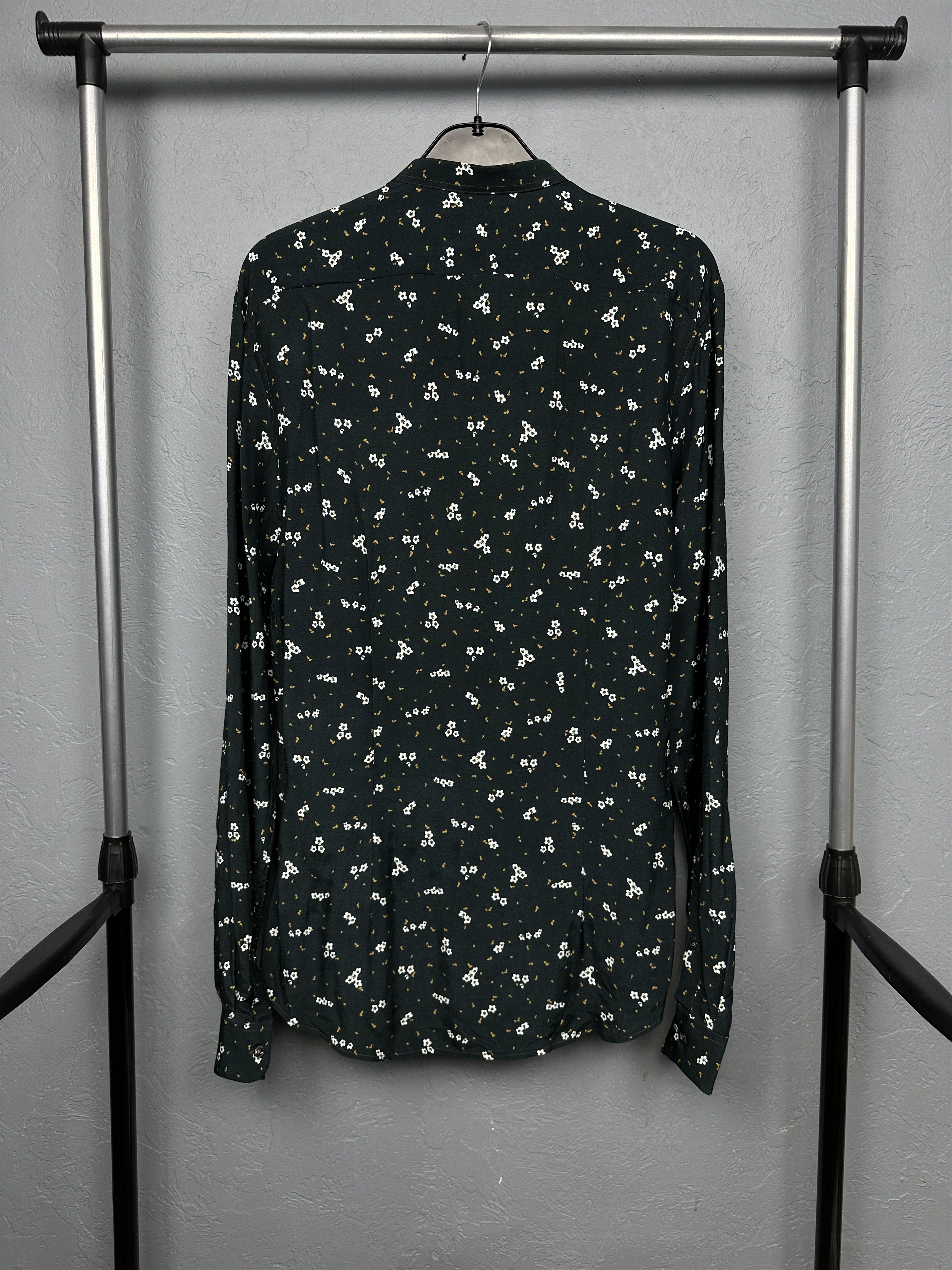 Reiss Reiss Mens Long Sleeve Floral Print Shirt Slim Fit Size US M / EU 48-50 / 2 - 6 Thumbnail